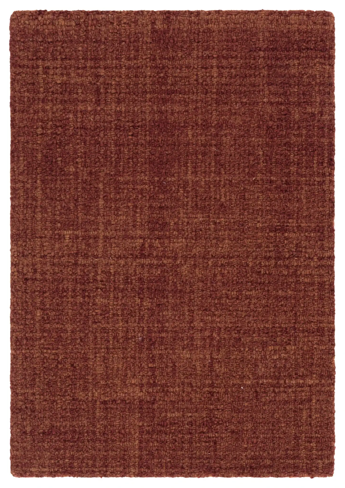 Renewal Crosshatch Hand-Tufted Rug in Rust, detail view