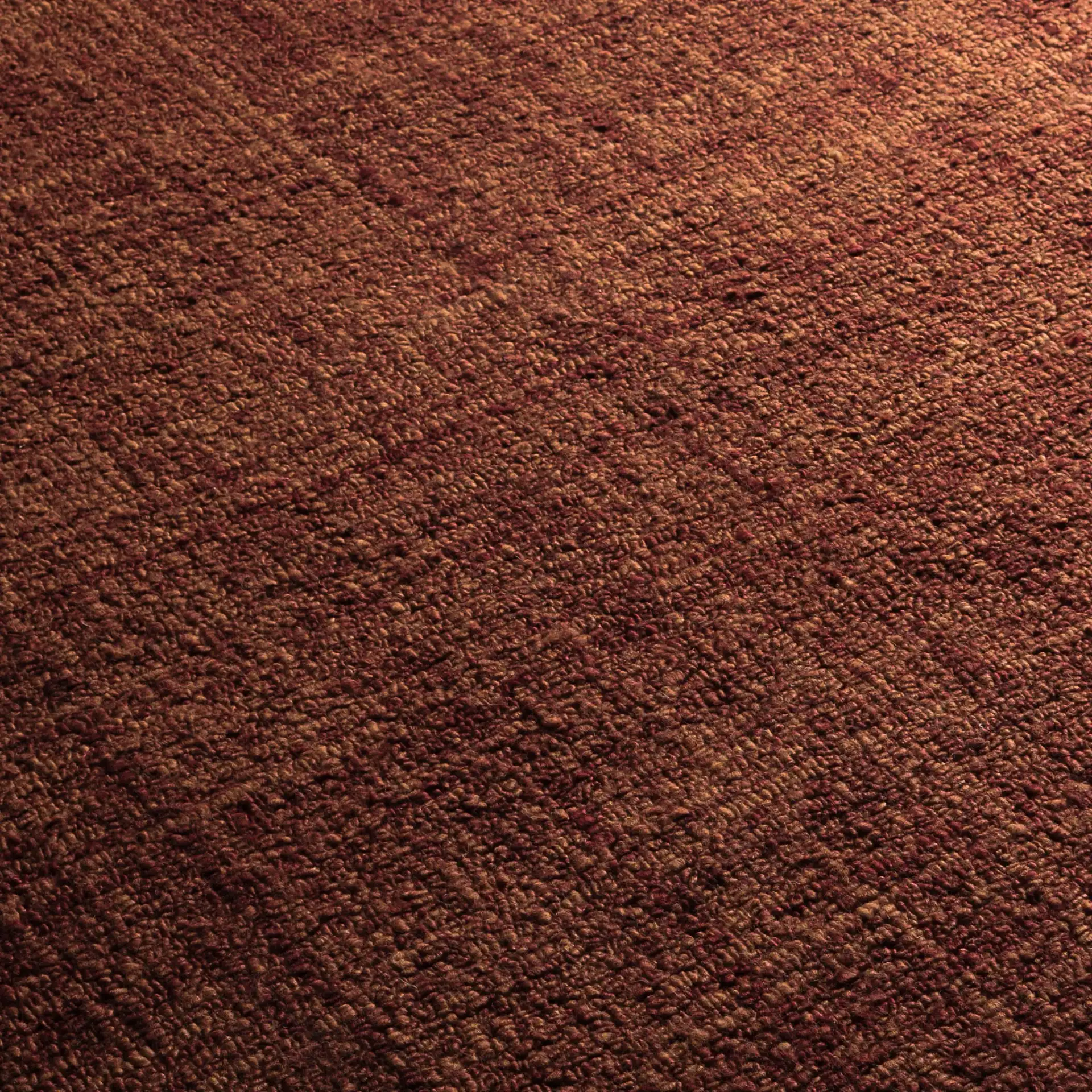 Renewal Crosshatch Hand-Tufted Rug in Rust in a styled room