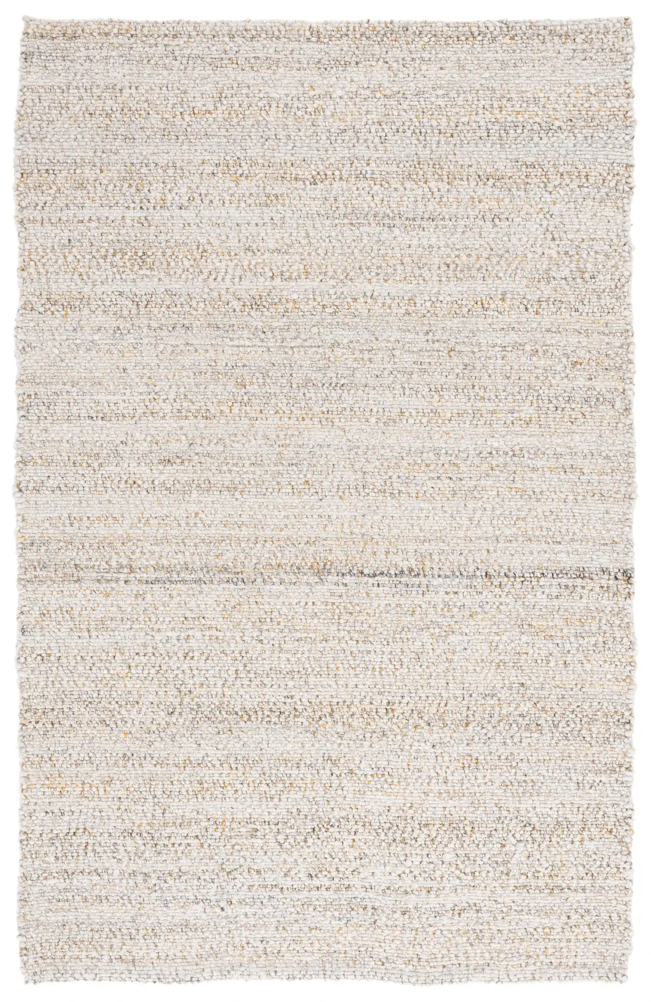 Renewal Solid Ribbed Rug in Beige / Gold