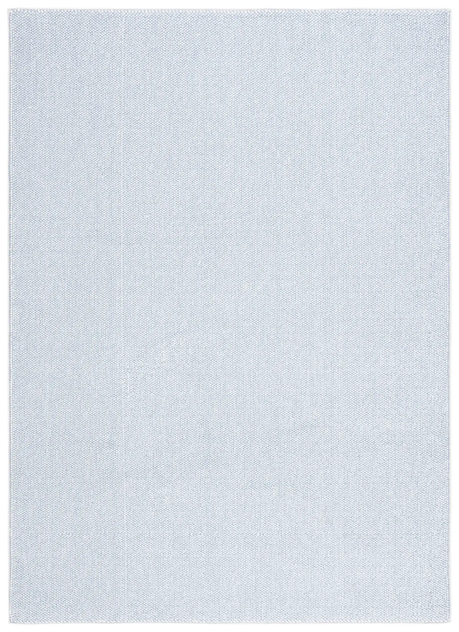 River Solid Textured Rug in Blue / Ivory