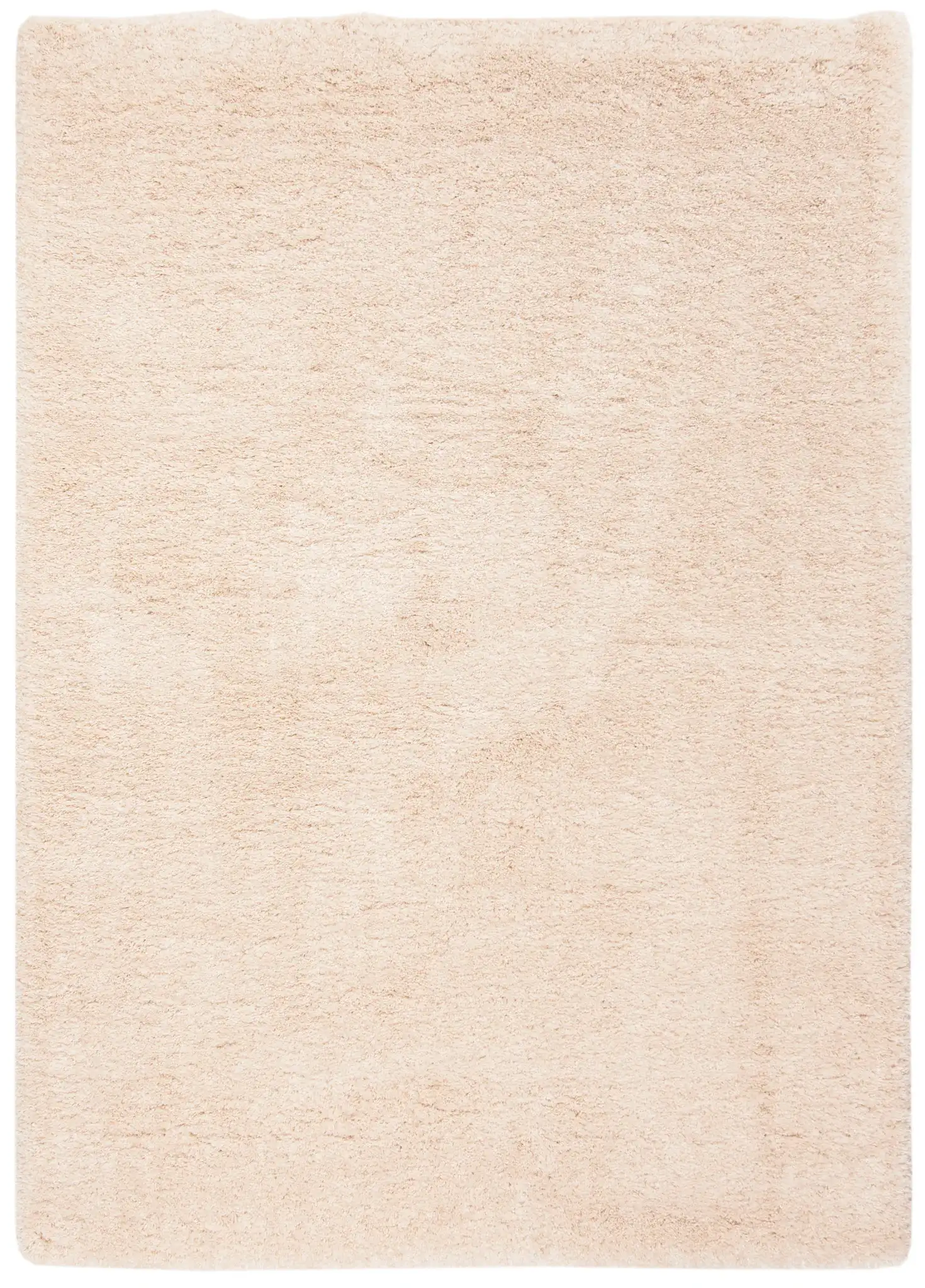 Royal Solid Tonal Shag Rug in Beige