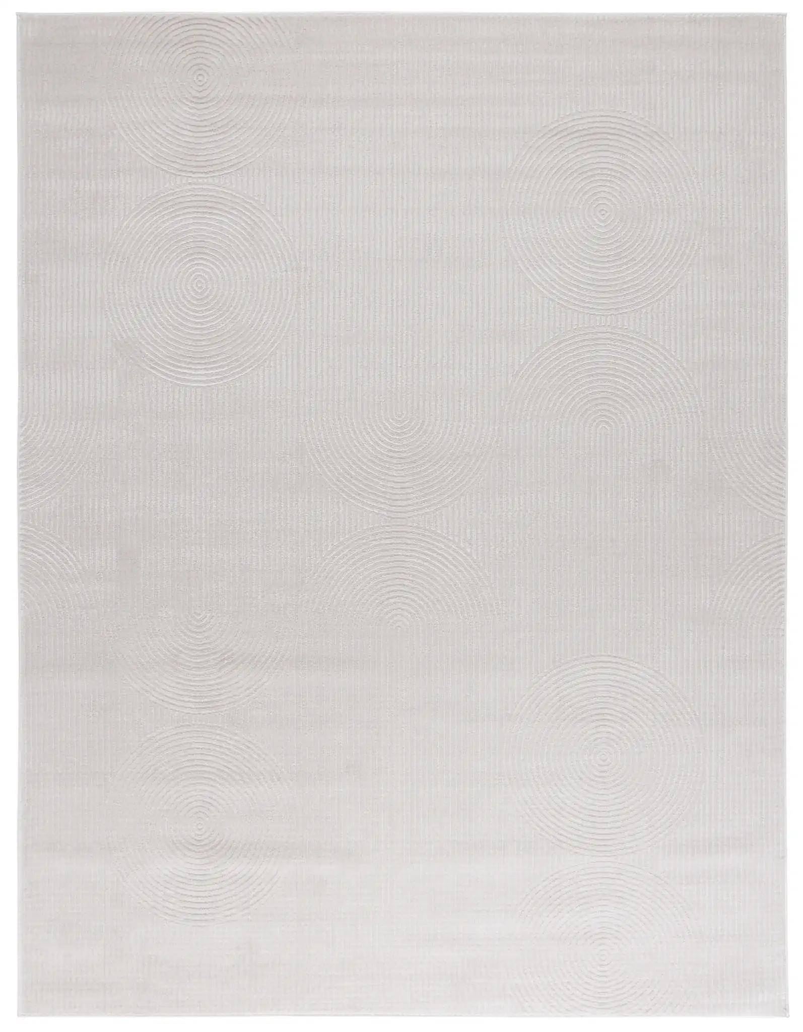 Saylor Concentric Circles Rug in Ivory