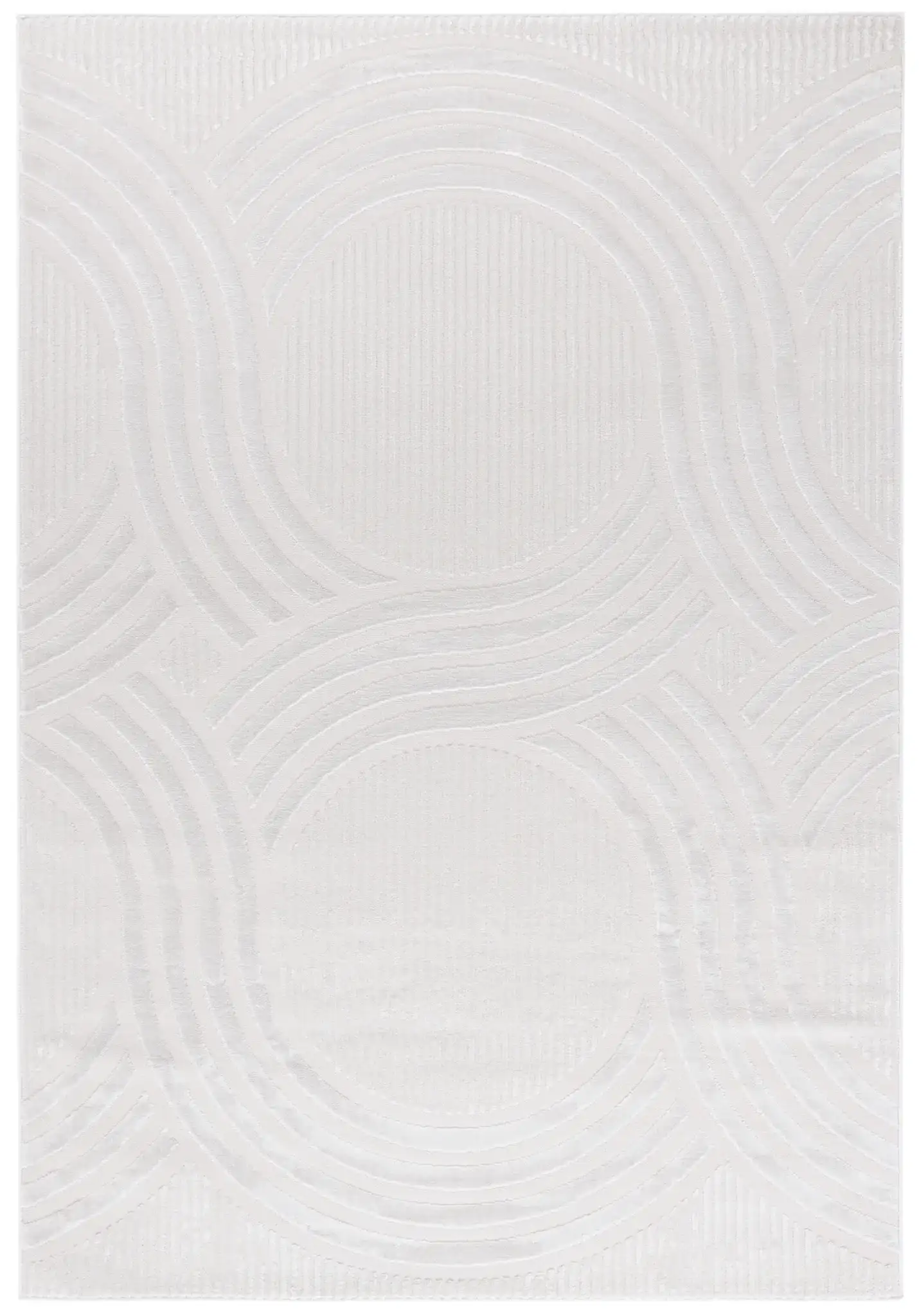 Saylor Intersecting Arcs Rug in Ivory