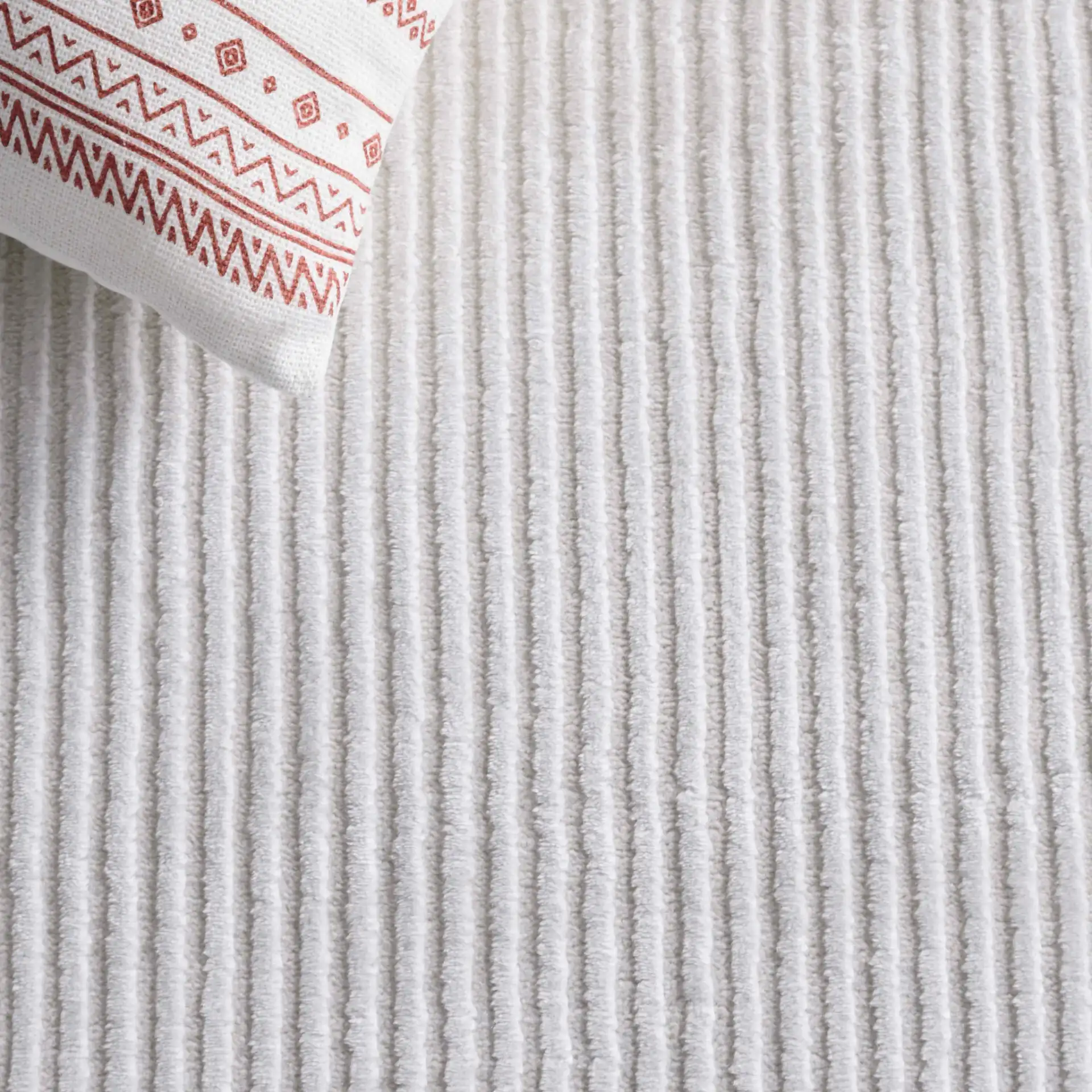 Saylor Arch Rug in Ivory in a styled room