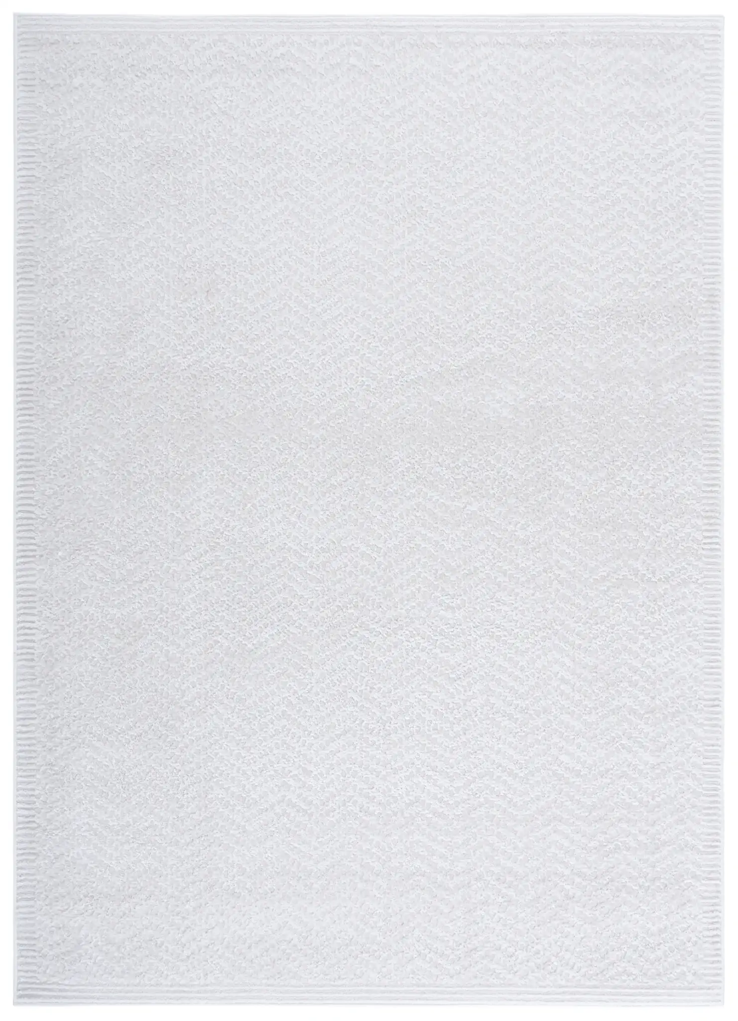 Saylor Chevron Border Rug in Ivory