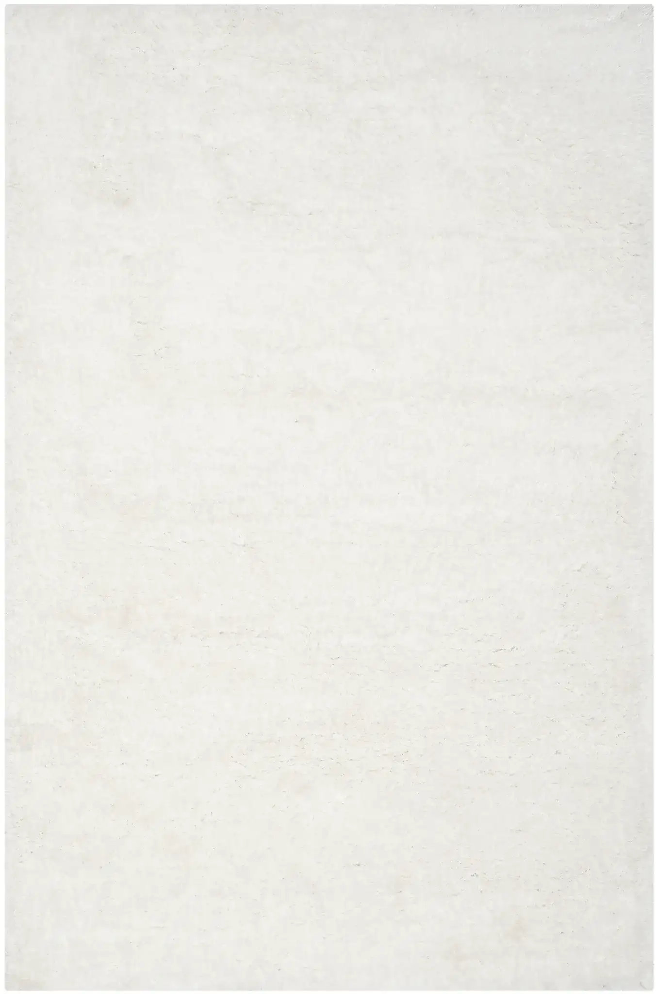 South Beach Solid Hand-Tufted Shag Rug in Snow White