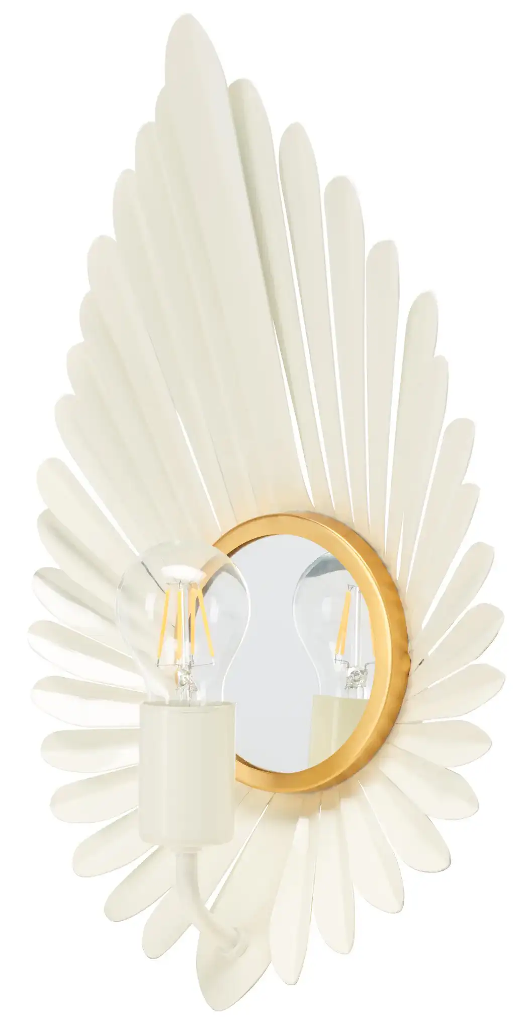 Lorynn Wall Sconce (Set of 2) in Off White / Gold, detail view