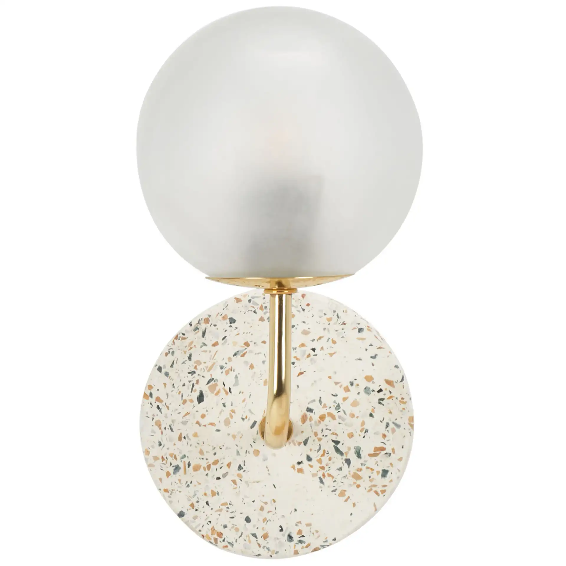 Nicolai Wall Sconce in White / Gold, detail view