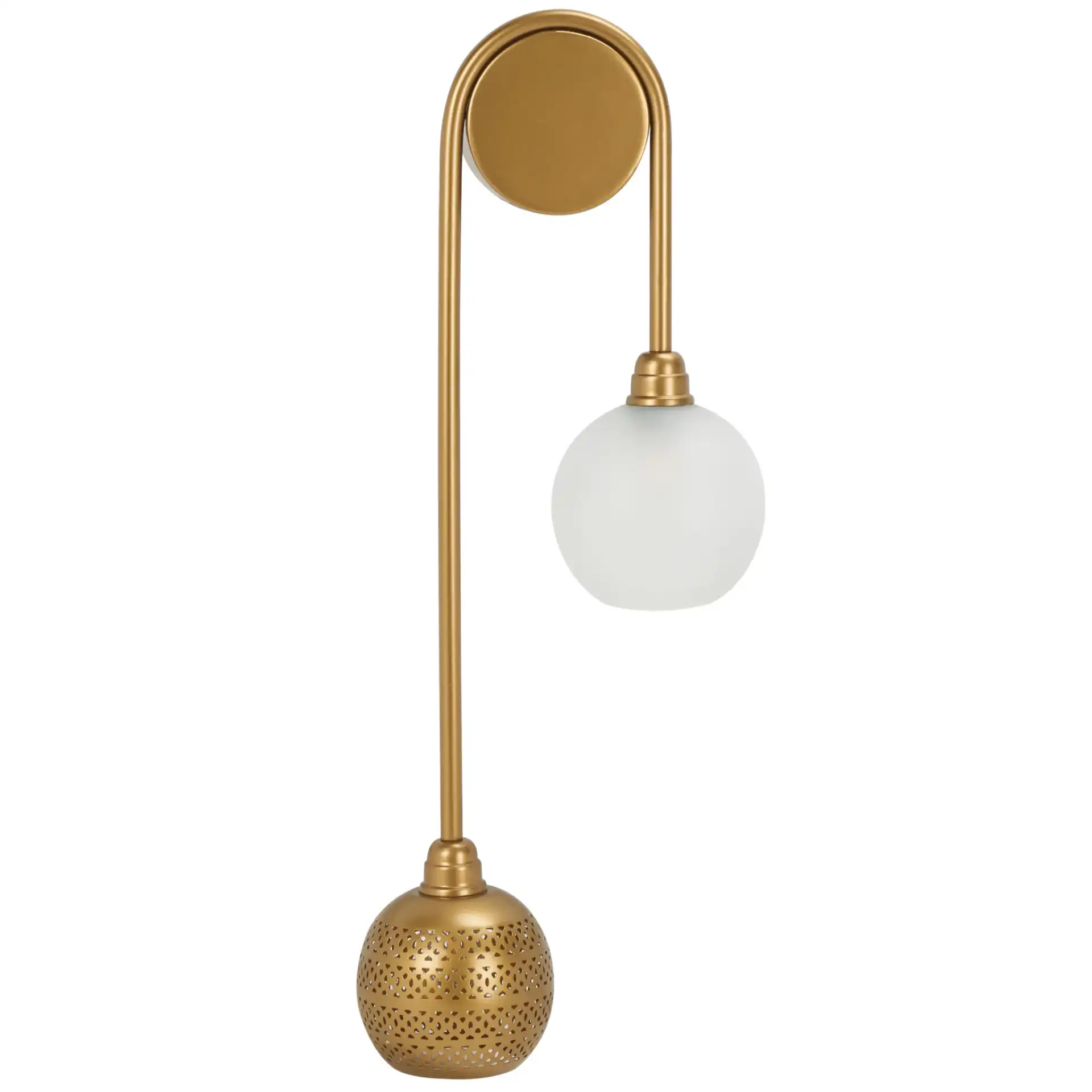 Amari Two-Light Wall Sconce in Antique Gold, detail view