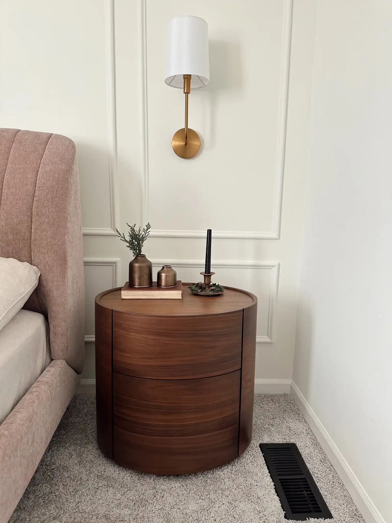 Jaxson Wall Sconce in Ivory / Gold in a styled room