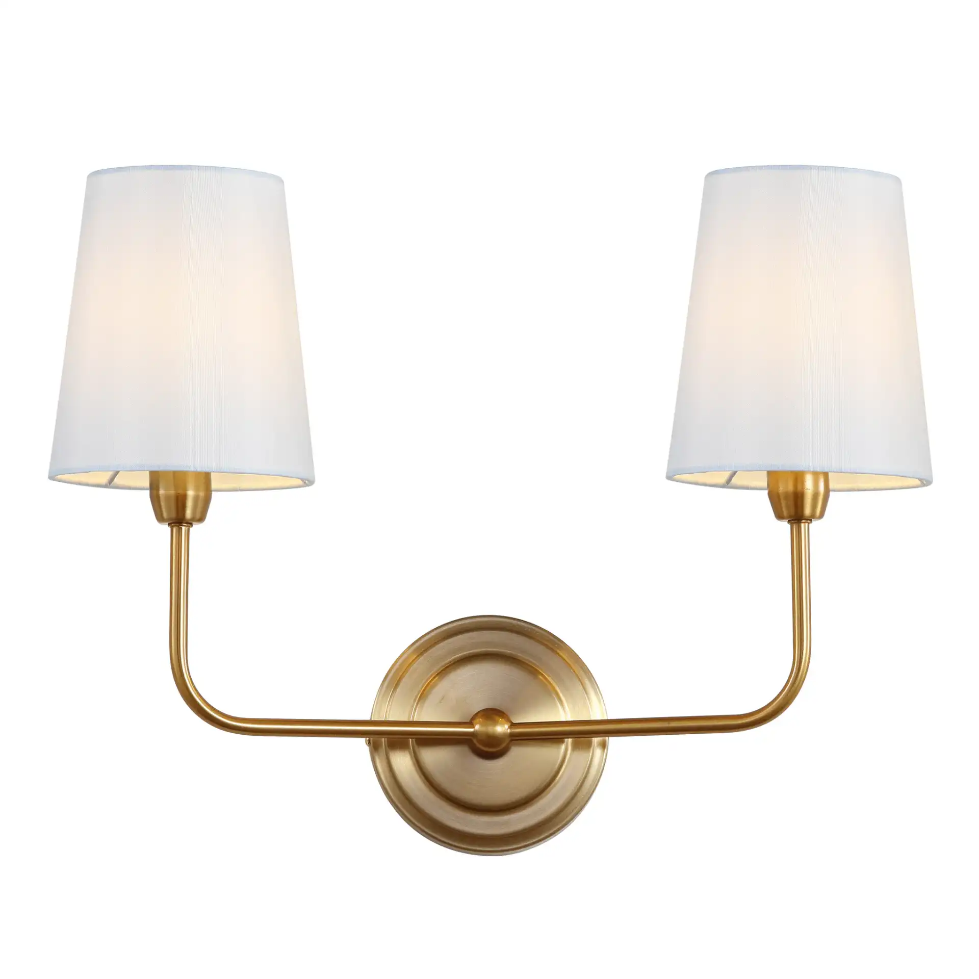 Ezra Two-Light Wall Sconce in Brass
