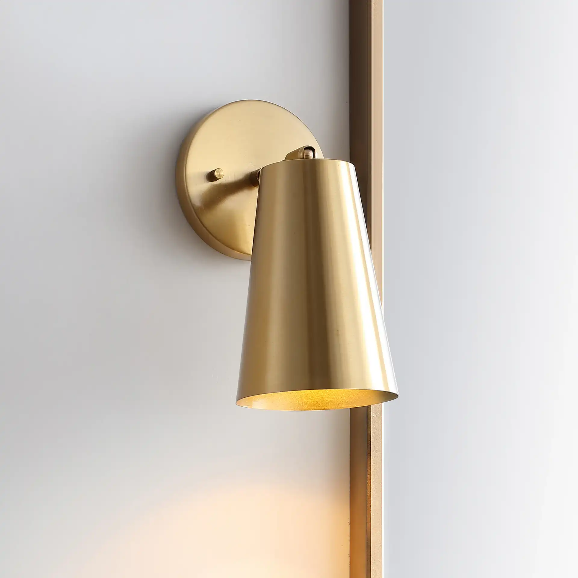 Leonardo Wall Sconce in Brown / White in a styled room