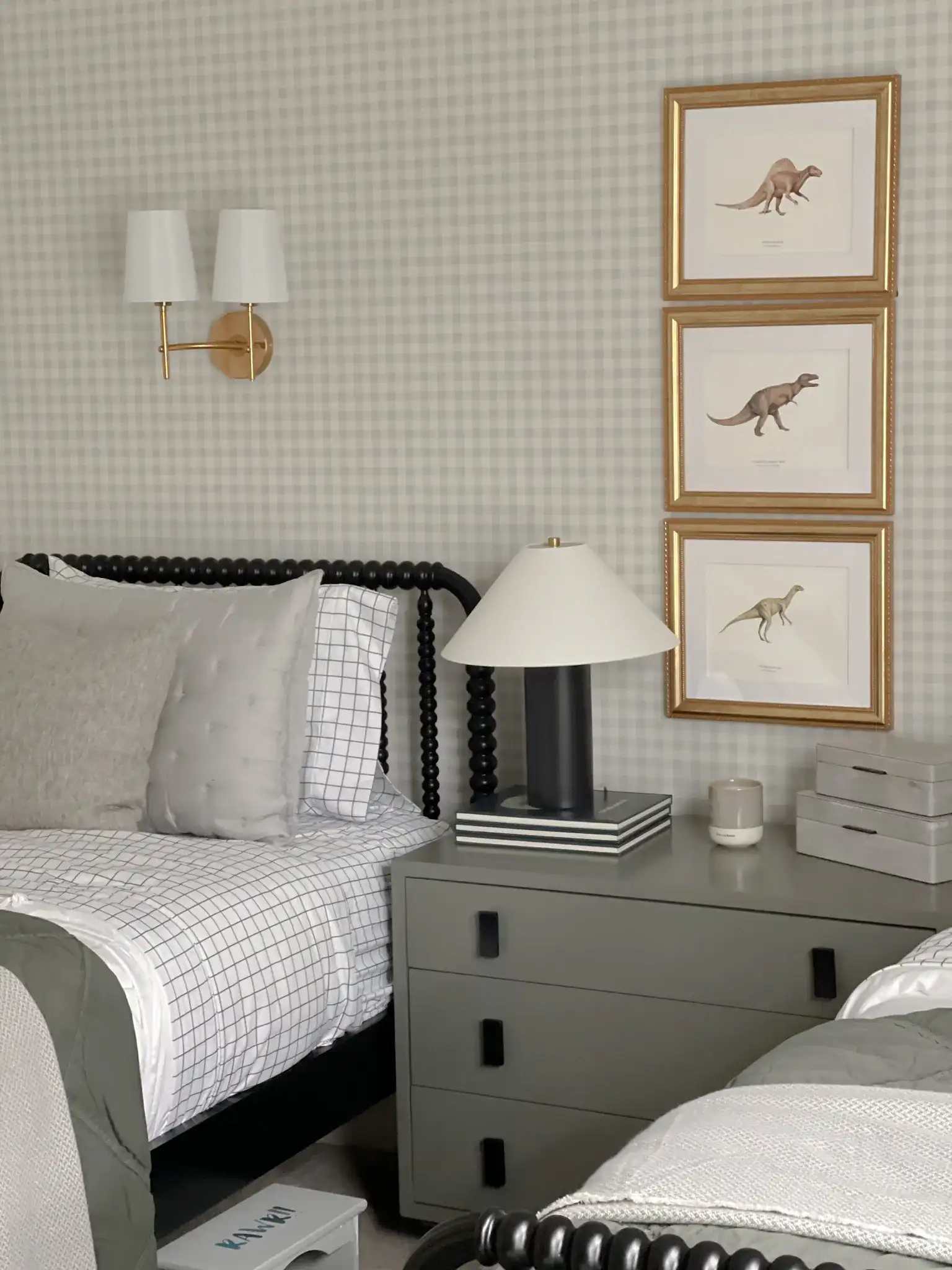 Leonardo Wall Sconce in Brown / White in a styled room