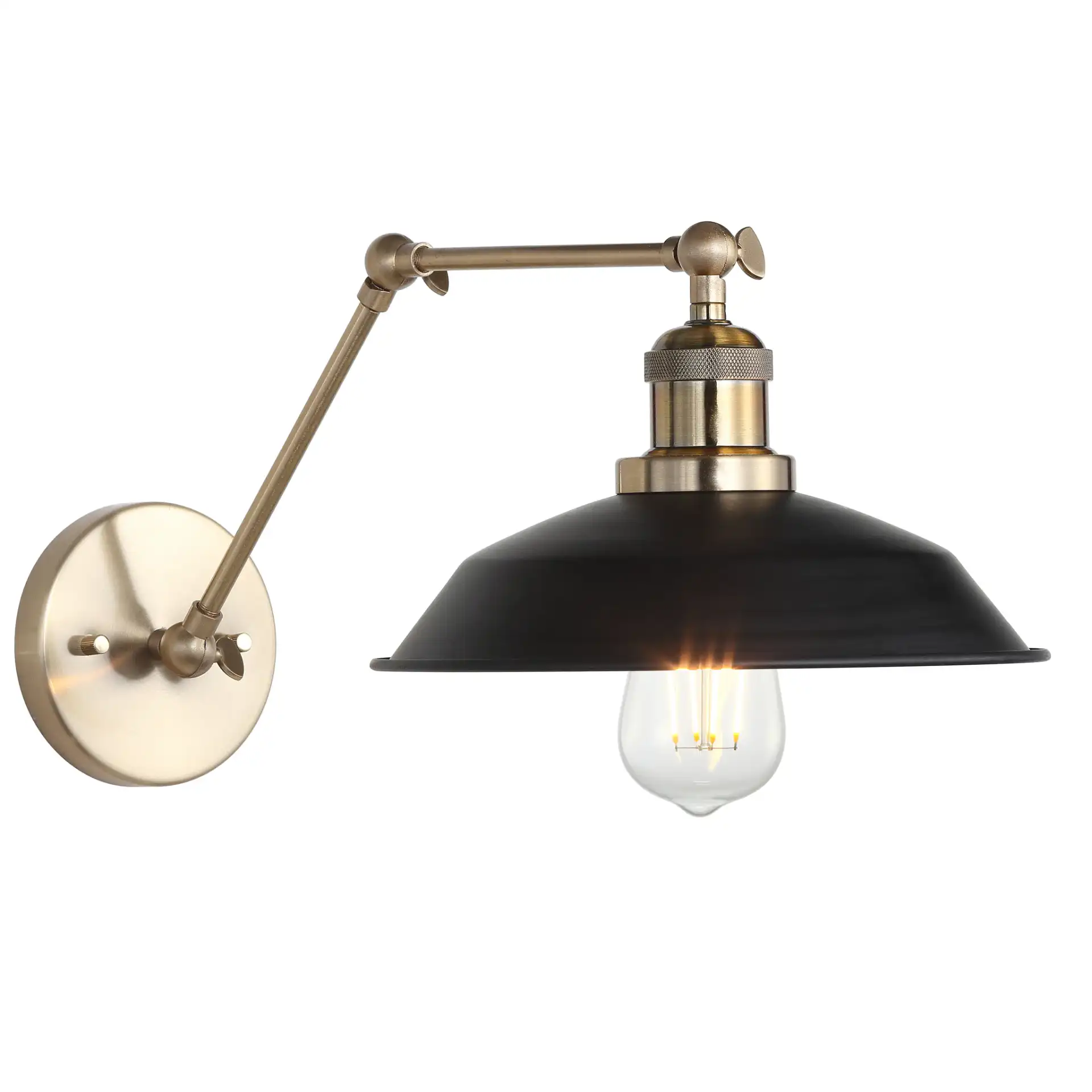 Kingston Wall Sconce in Brass / Black