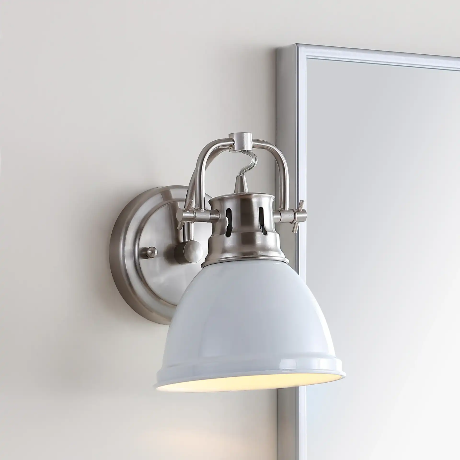 Lawson Sconce in White in a styled room