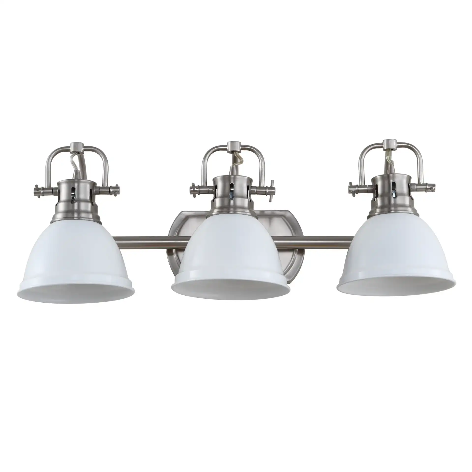 Roland Three-Light Sconce in Nickel, detail view
