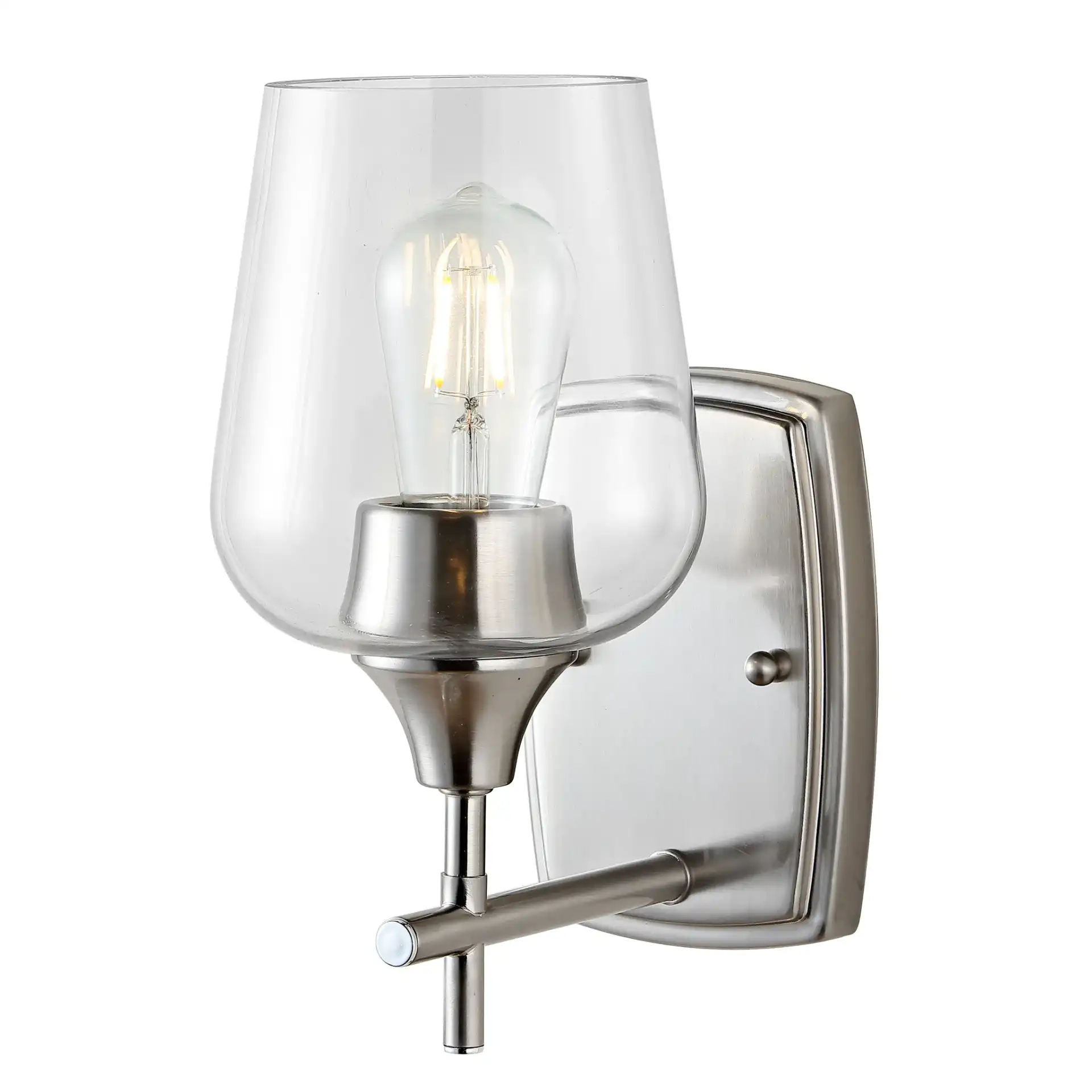 Valda Wall Sconce in Nickel / Clear