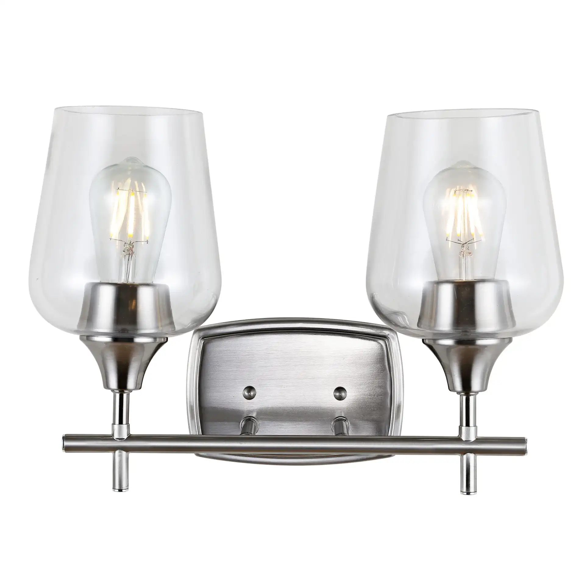 Tage Wall Sconce in Nickel / Clear