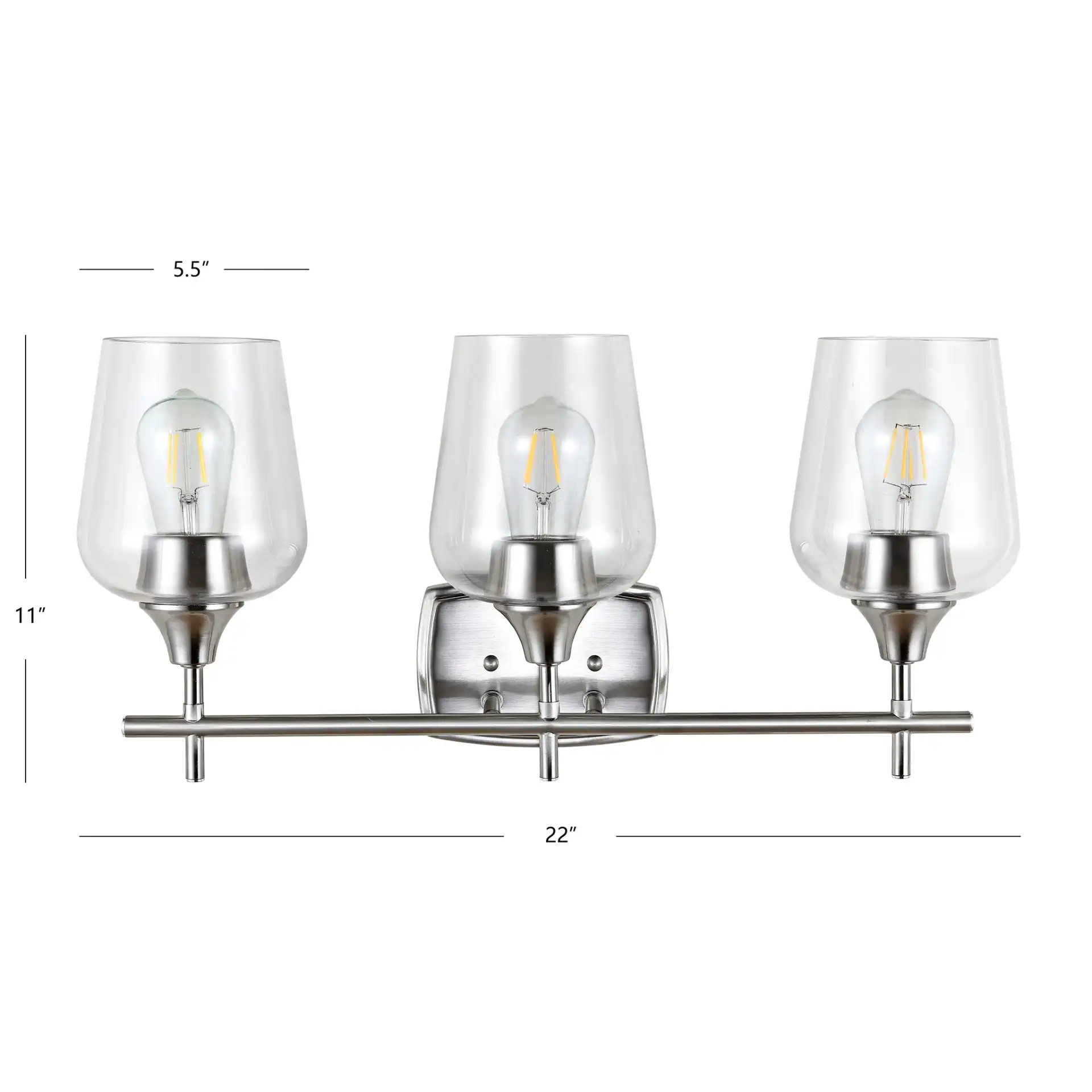 Eagan Wall Sconce in Nickel, detail view