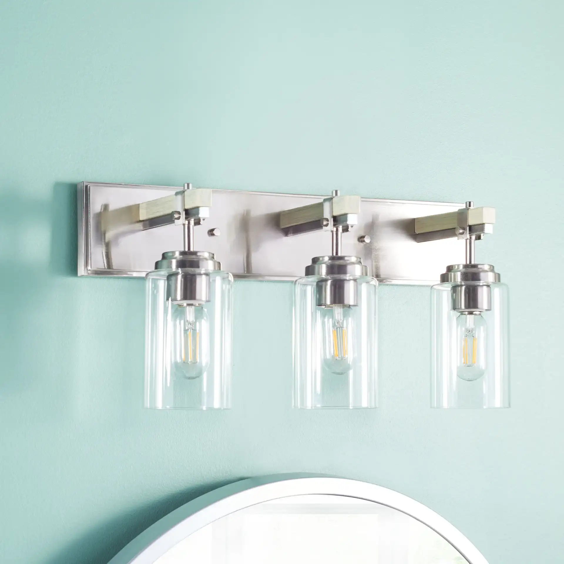 Warley Wall Sconce in Bronze in a styled room