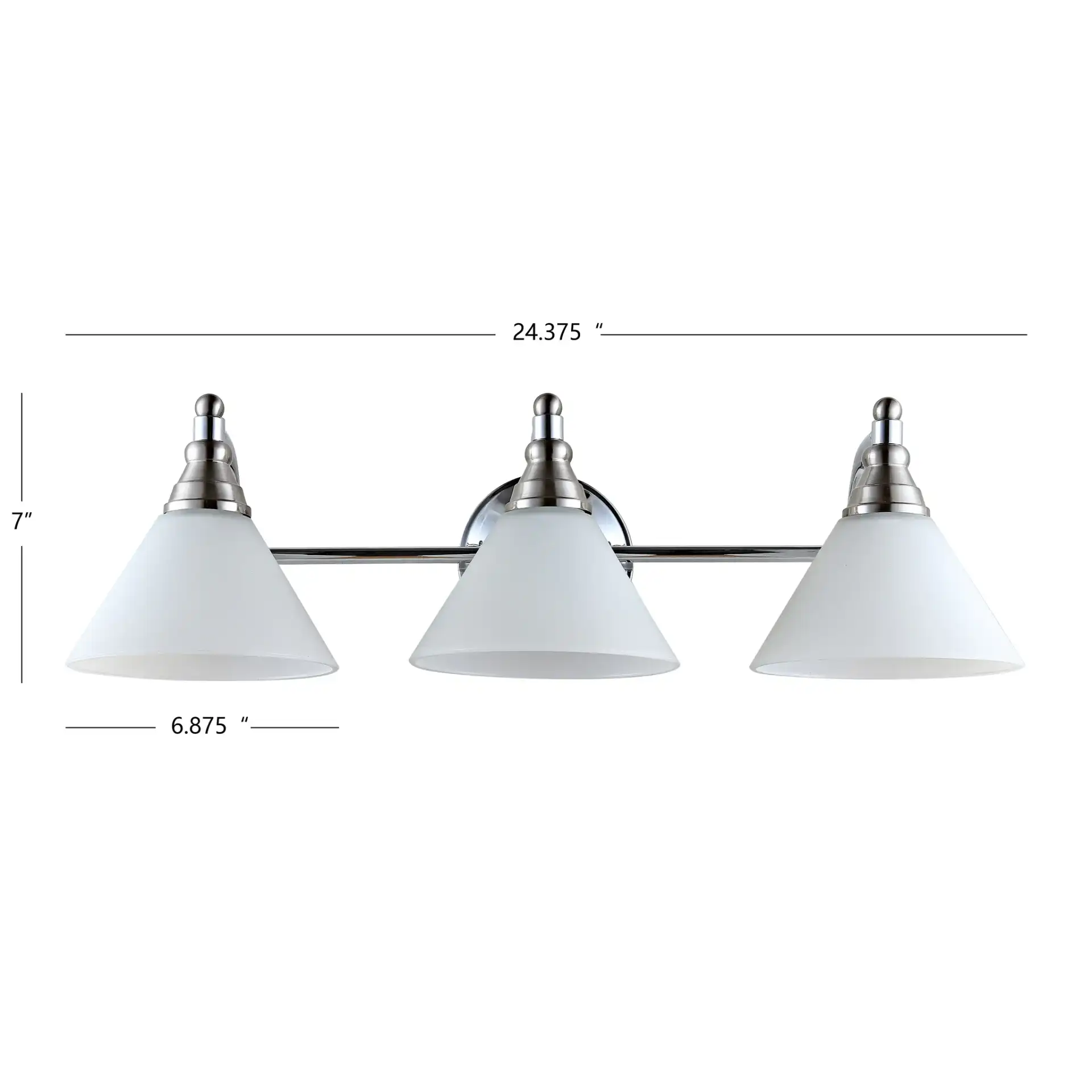 Panya Wall Sconce in Nickel / White, detail view