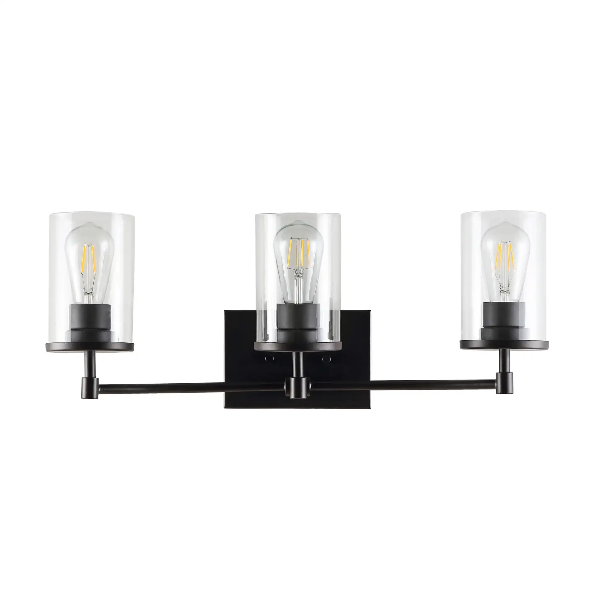 Ronsa Three-Light Wall Sconce in Oil Rub Bronze / Clear, detail view