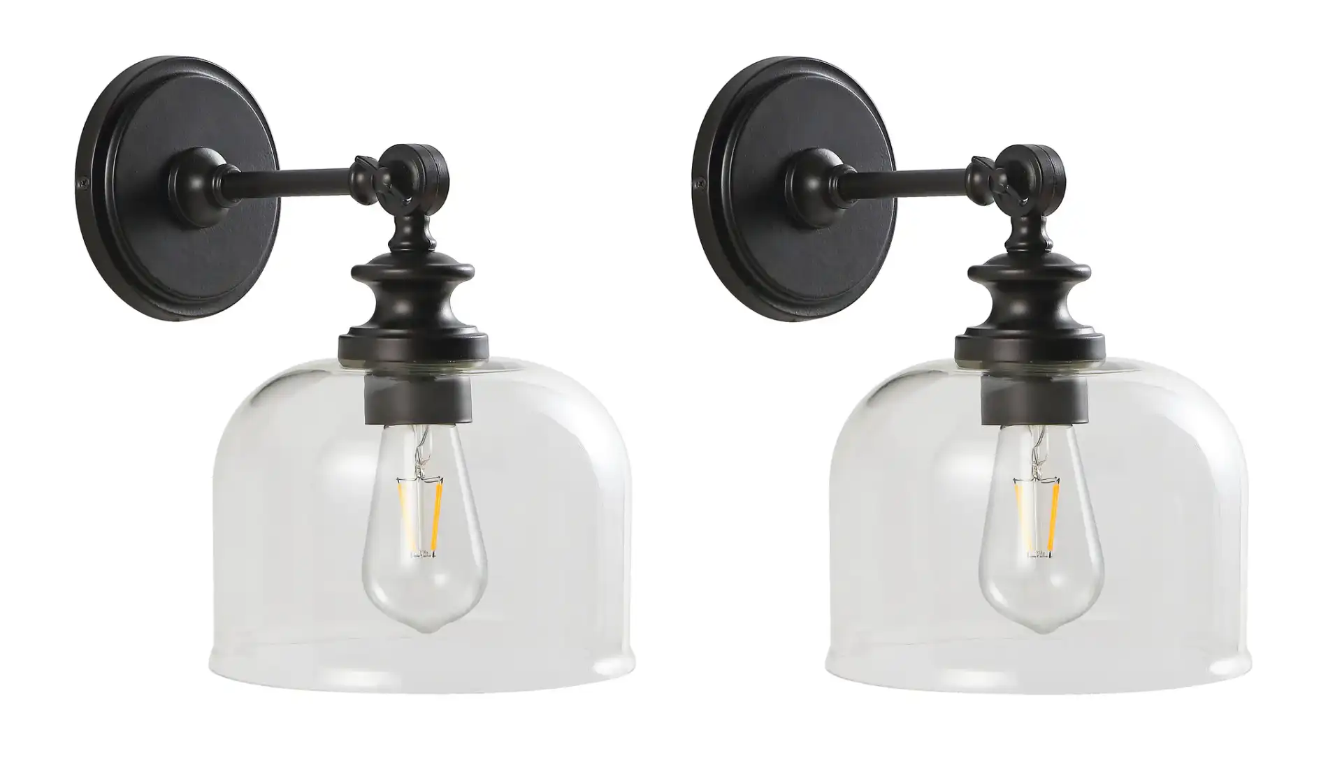 Neri Wall Sconce (Set Of 2) in Oil Rub Bronze / Clear, detail view