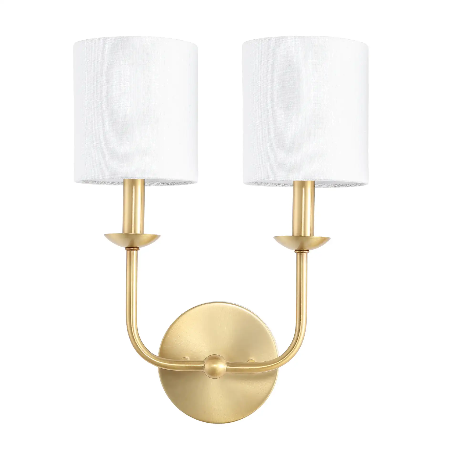 Ferrara Two-Light Wall Sconce in Gold, detail view