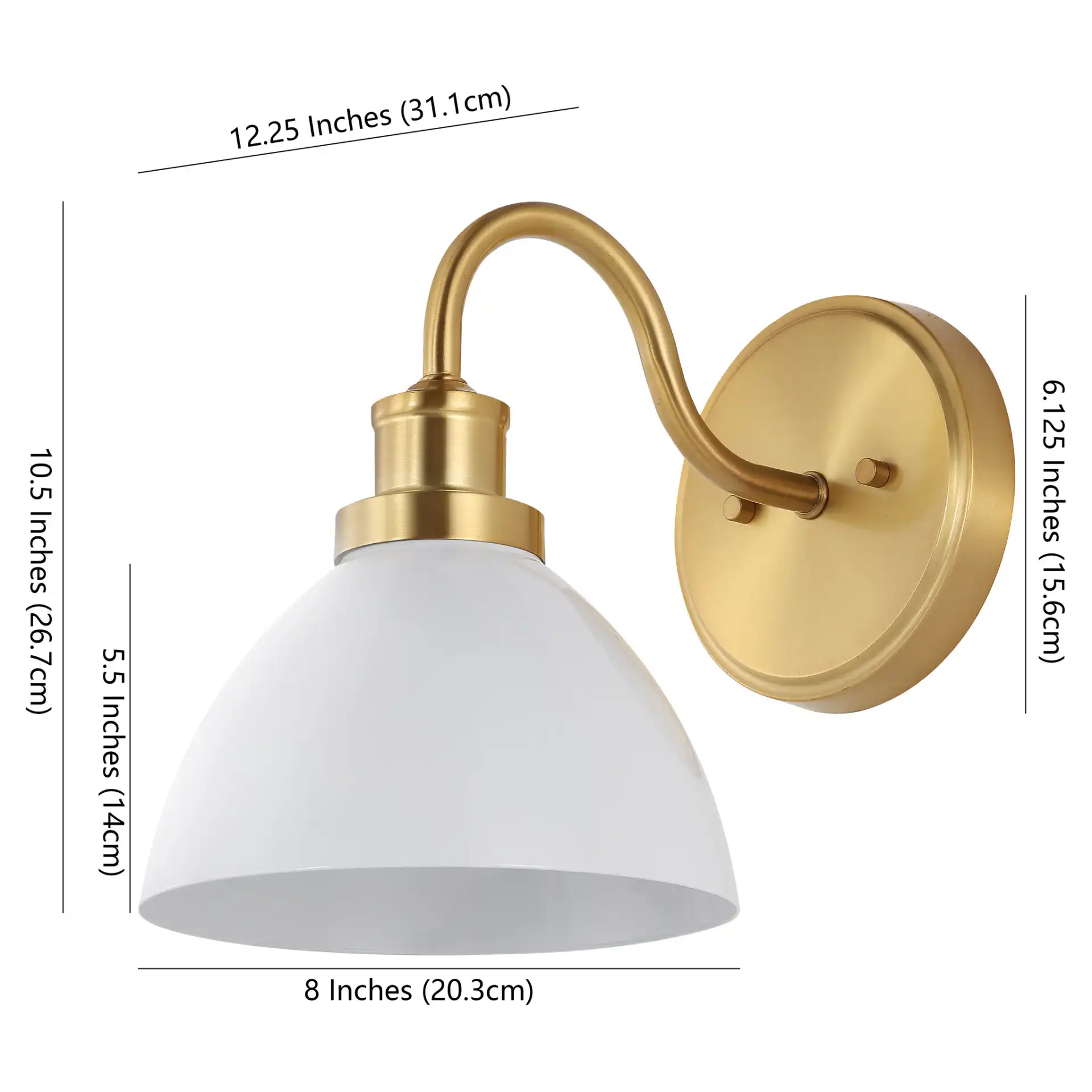 Genetta Wall Sconce in Gold, detail view