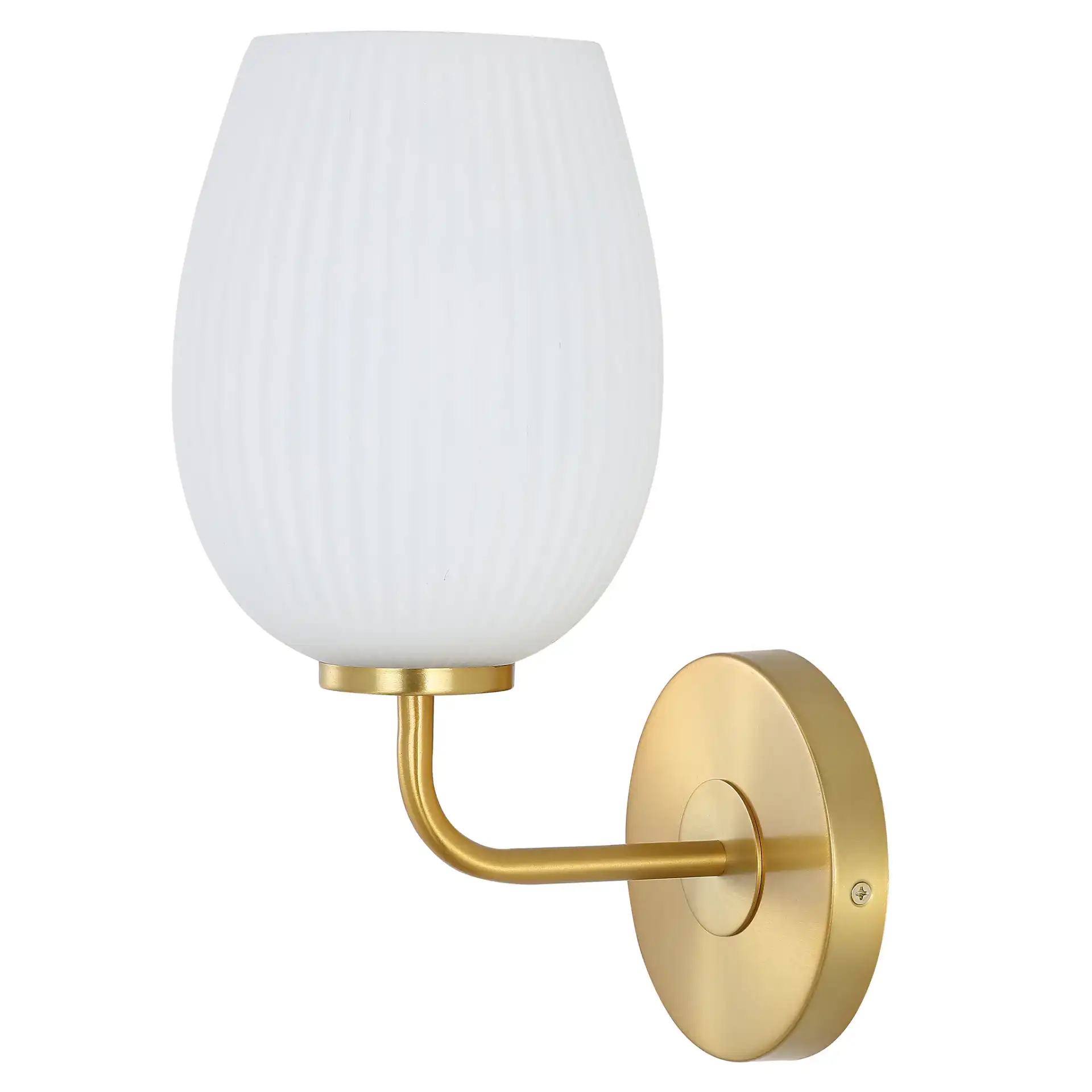 Idina Wall Sconce in Brass / White, detail view