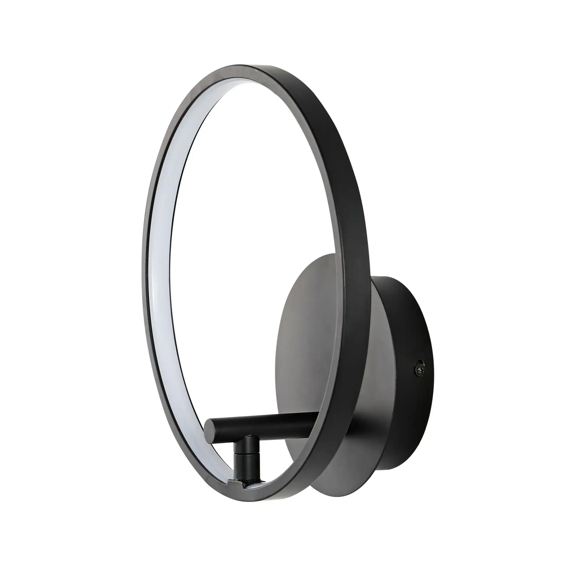 Jolyn Led Wall Sconce in Black, detail view