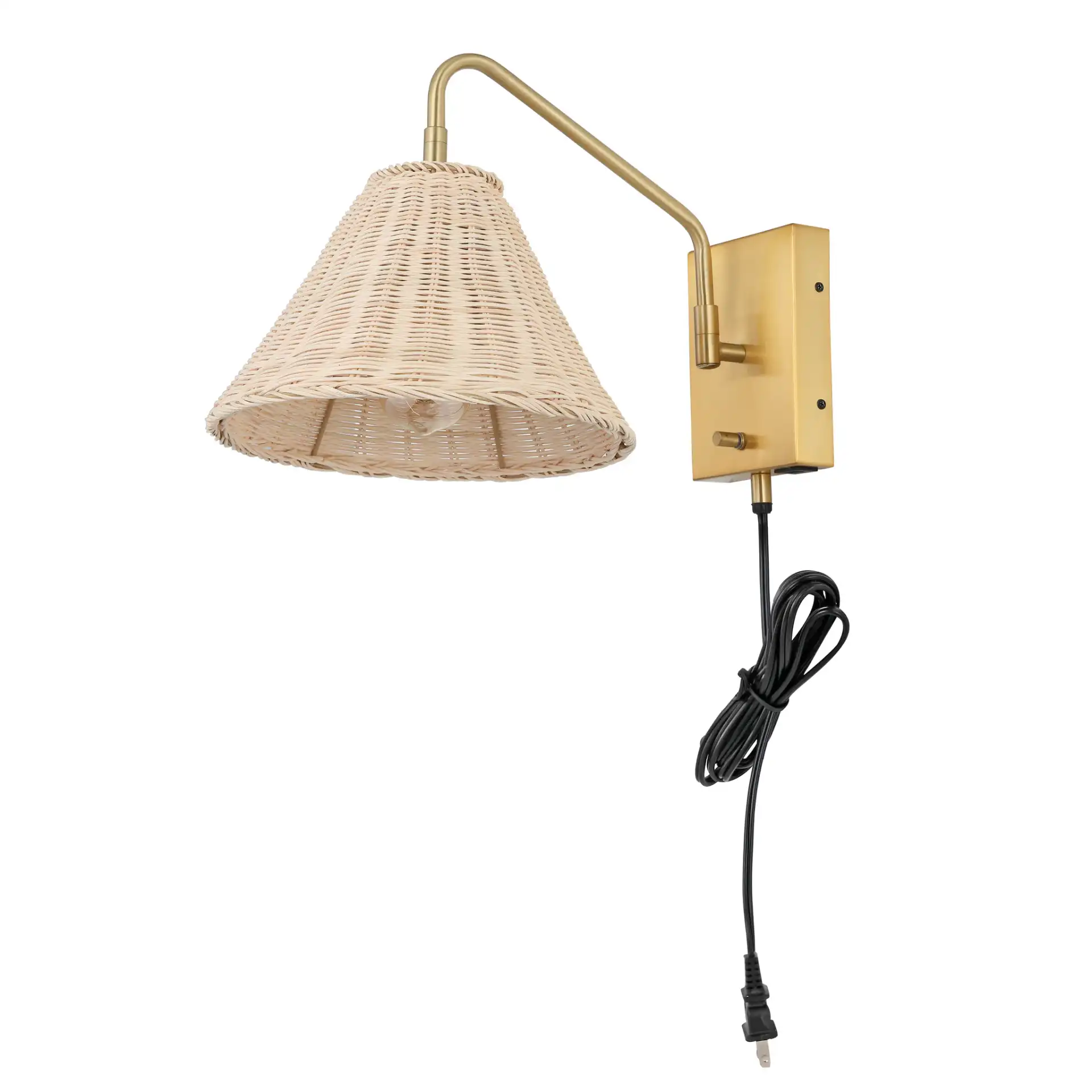 Tressa Wall Sconce (Set Of 2) in Natural / Black, detail view