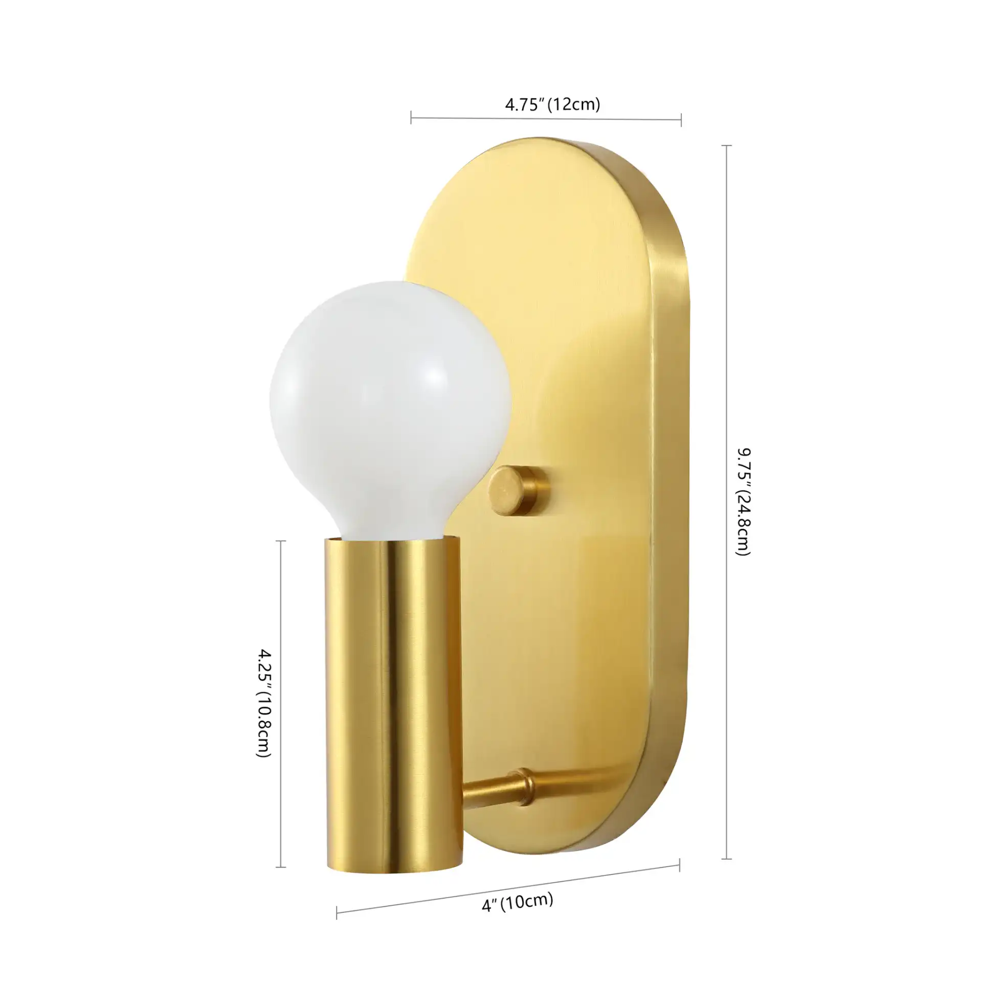 Irima Wall Sconce (Set Of 2) in Brass, detail view