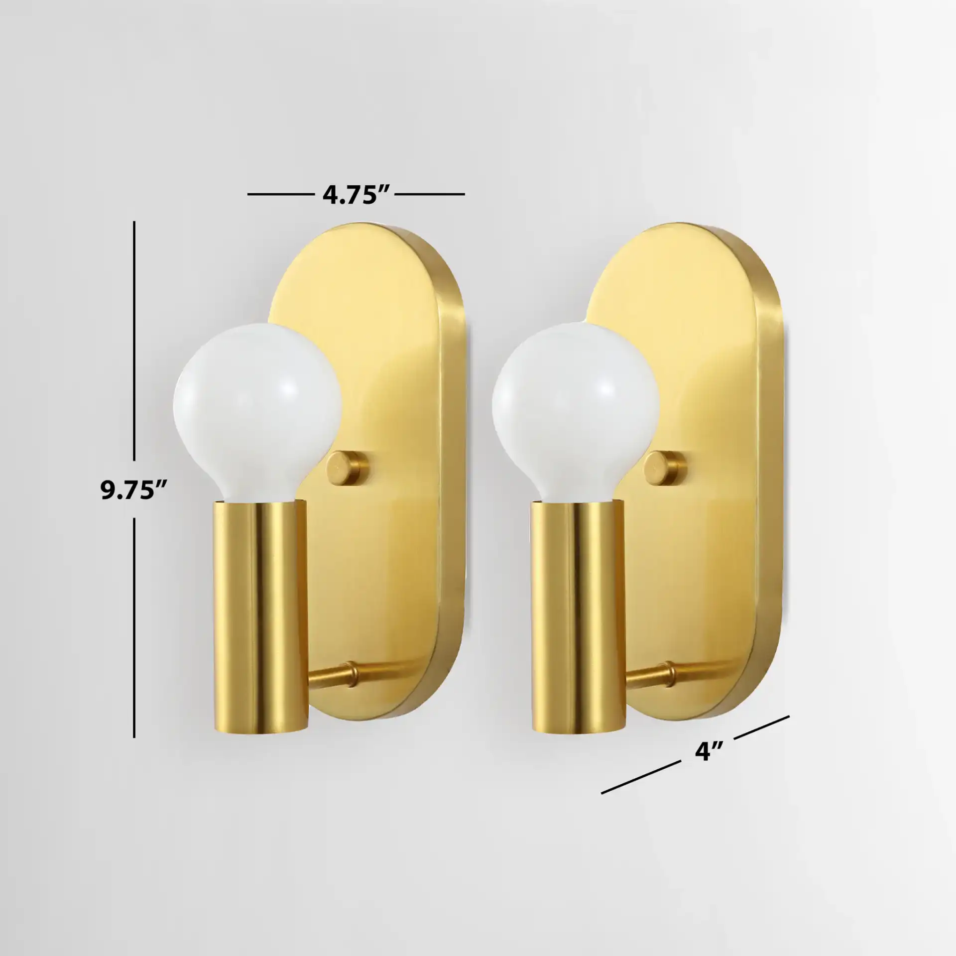 Irima Wall Sconce (Set Of 2) in Brass, detail view
