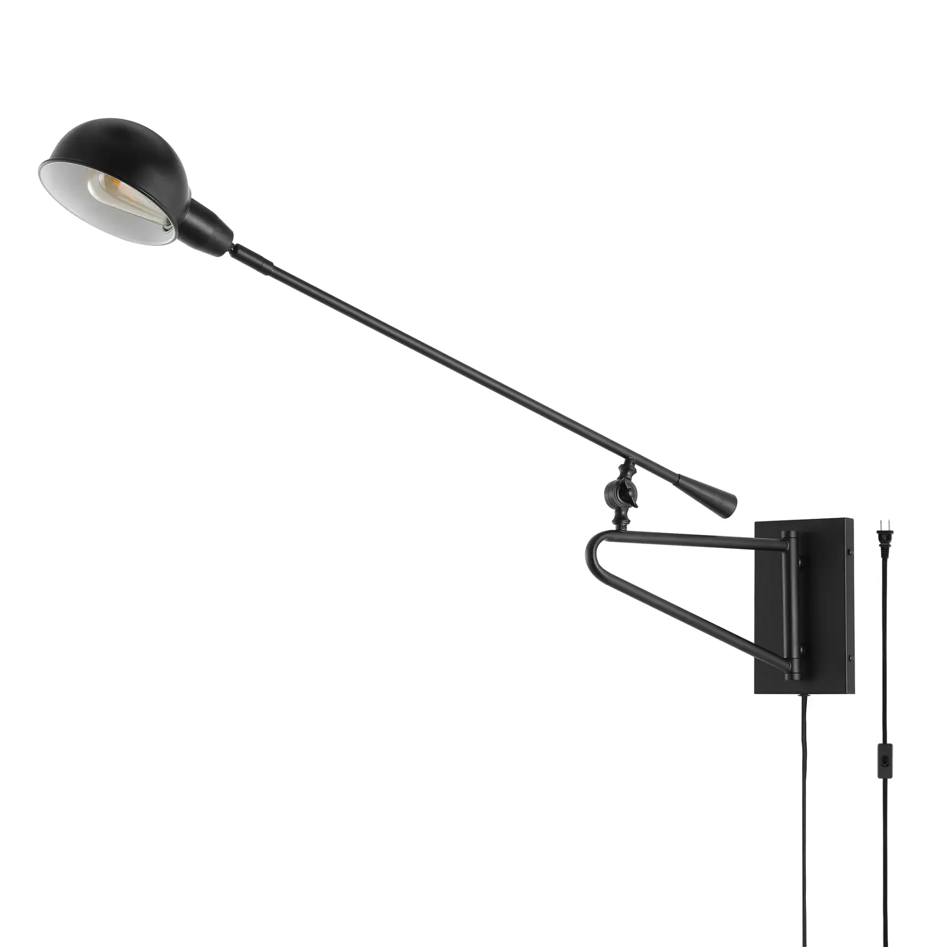Moxley Wall Sconce in Black, detail view