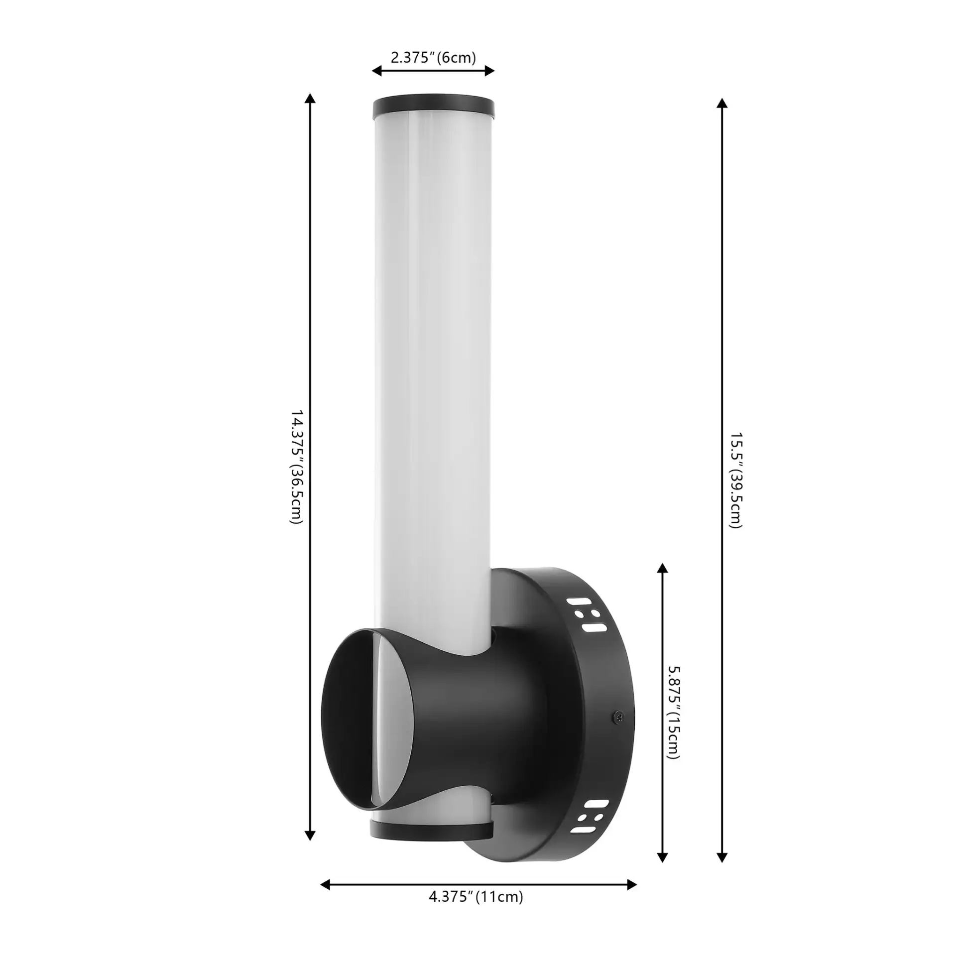 Toia Led Wall Sconce (Set Of 2) in Black, detail view