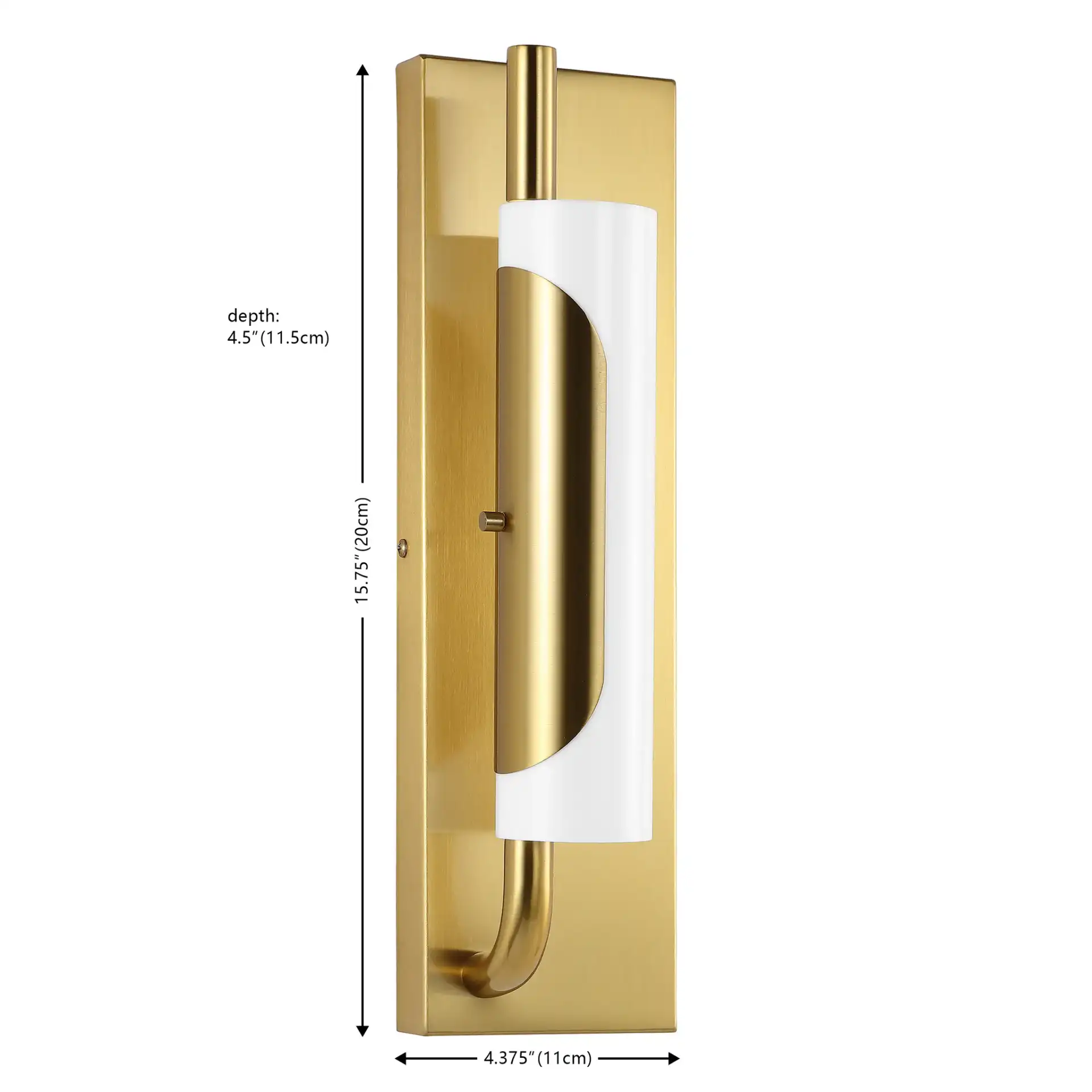 Momo Led Wall Sconce in Brass, detail view