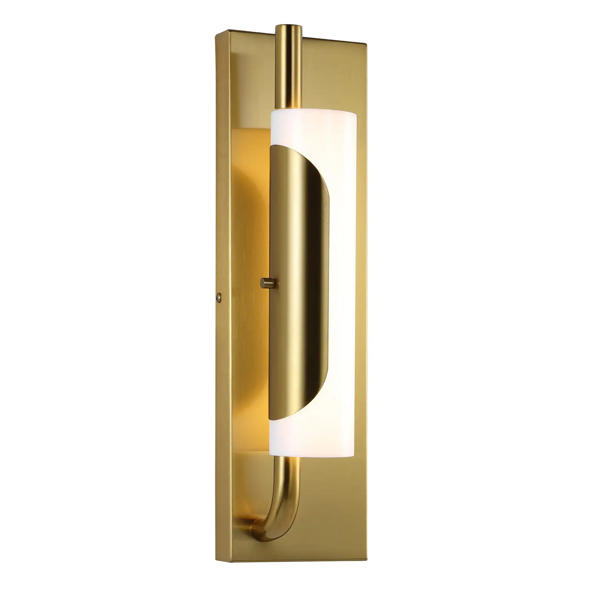 Momo Led Wall Sconce in Brass, detail view