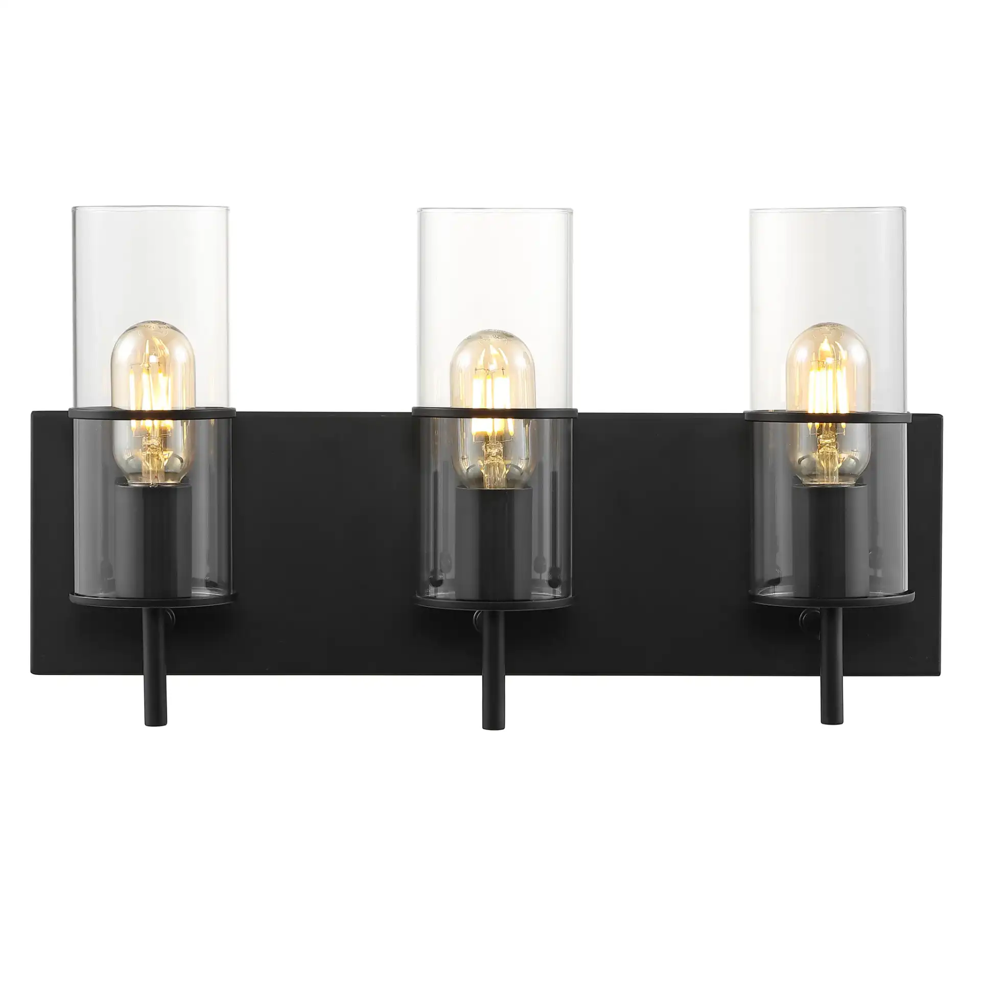 Jester Three-Light Wall Sconce in Black