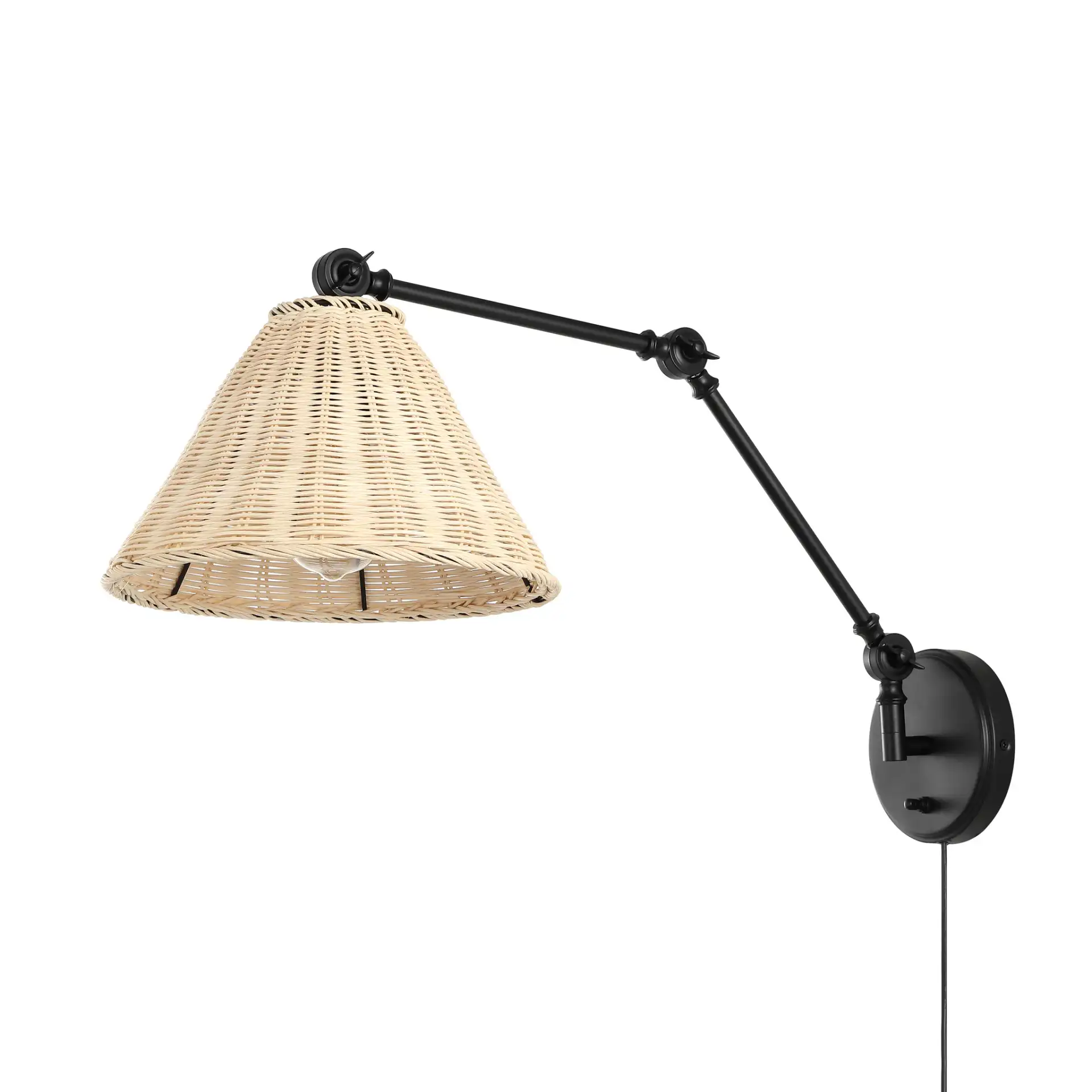Solado Wall Sconce (Set of 2) in Natural / Black, detail view
