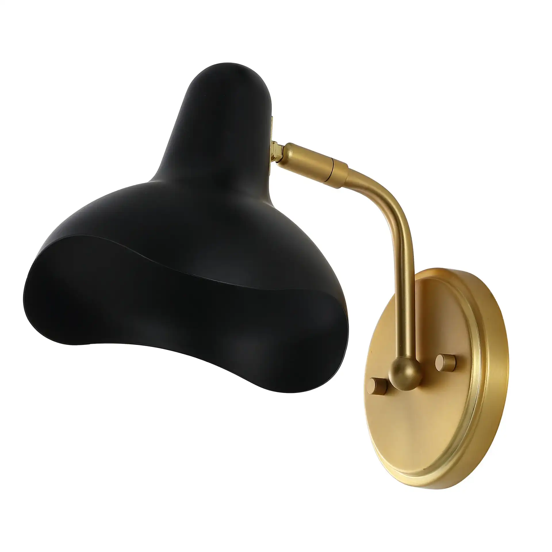 Norrix Wall Sconce (Set Of 2) in Black / Brass, detail view