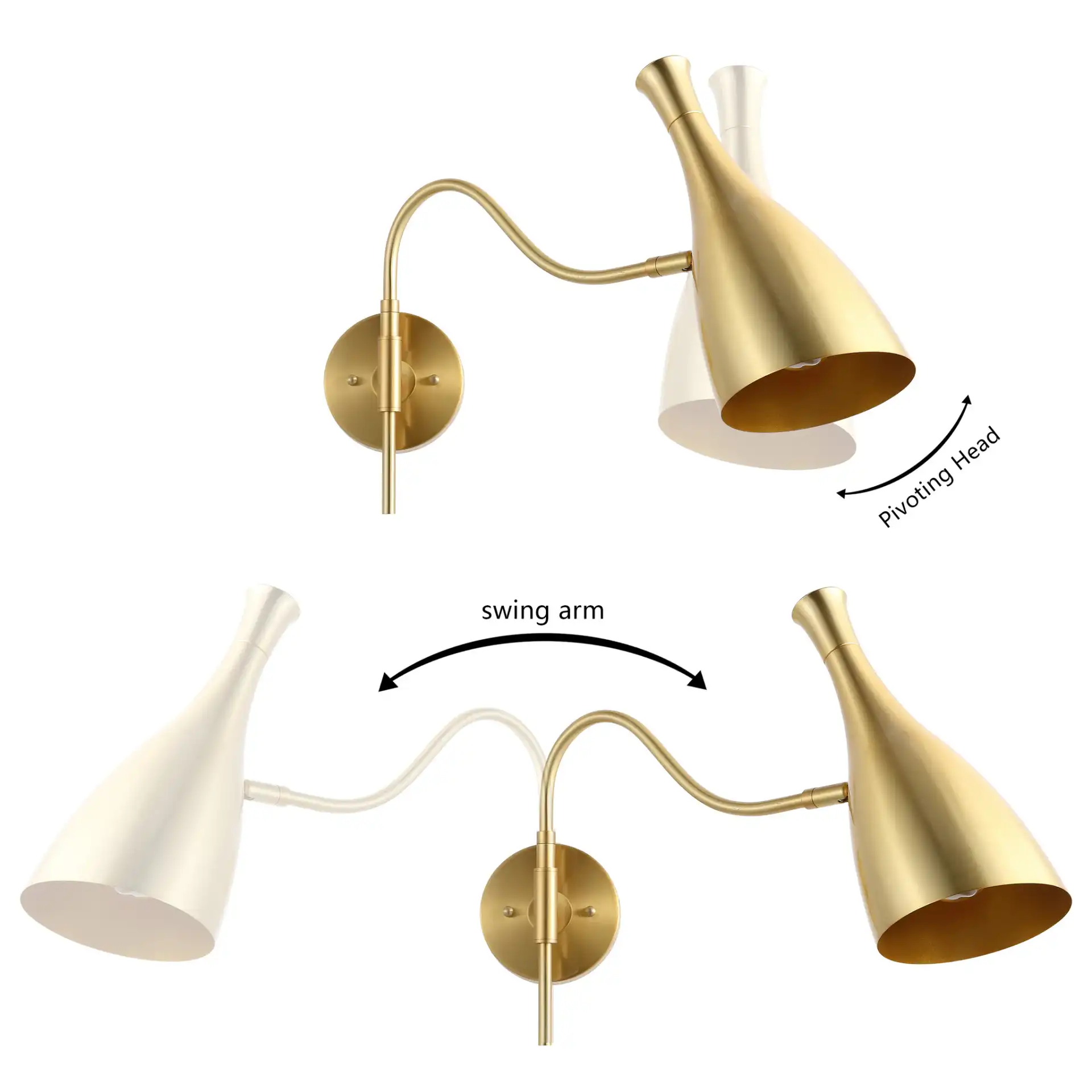 Harlona Wall Sconce (Set of 2) in Brass in a styled room