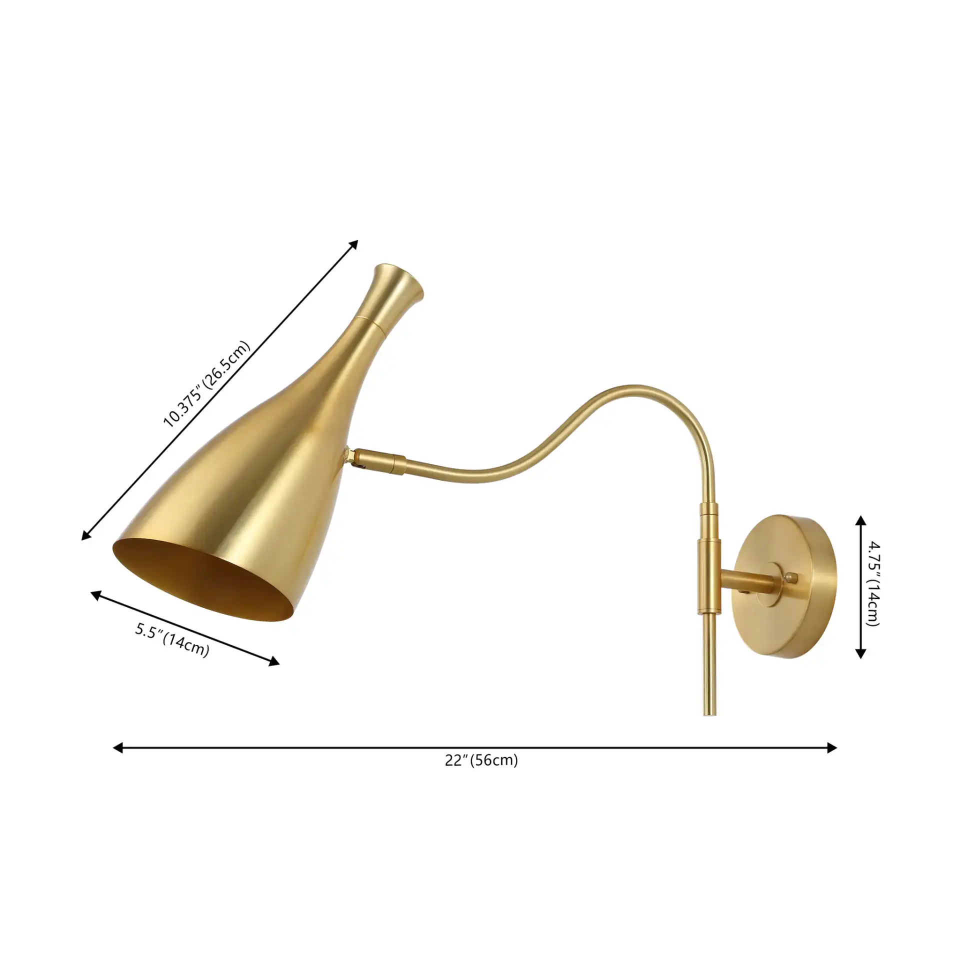 Harlona Wall Sconce (Set of 2) in Brass, detail view