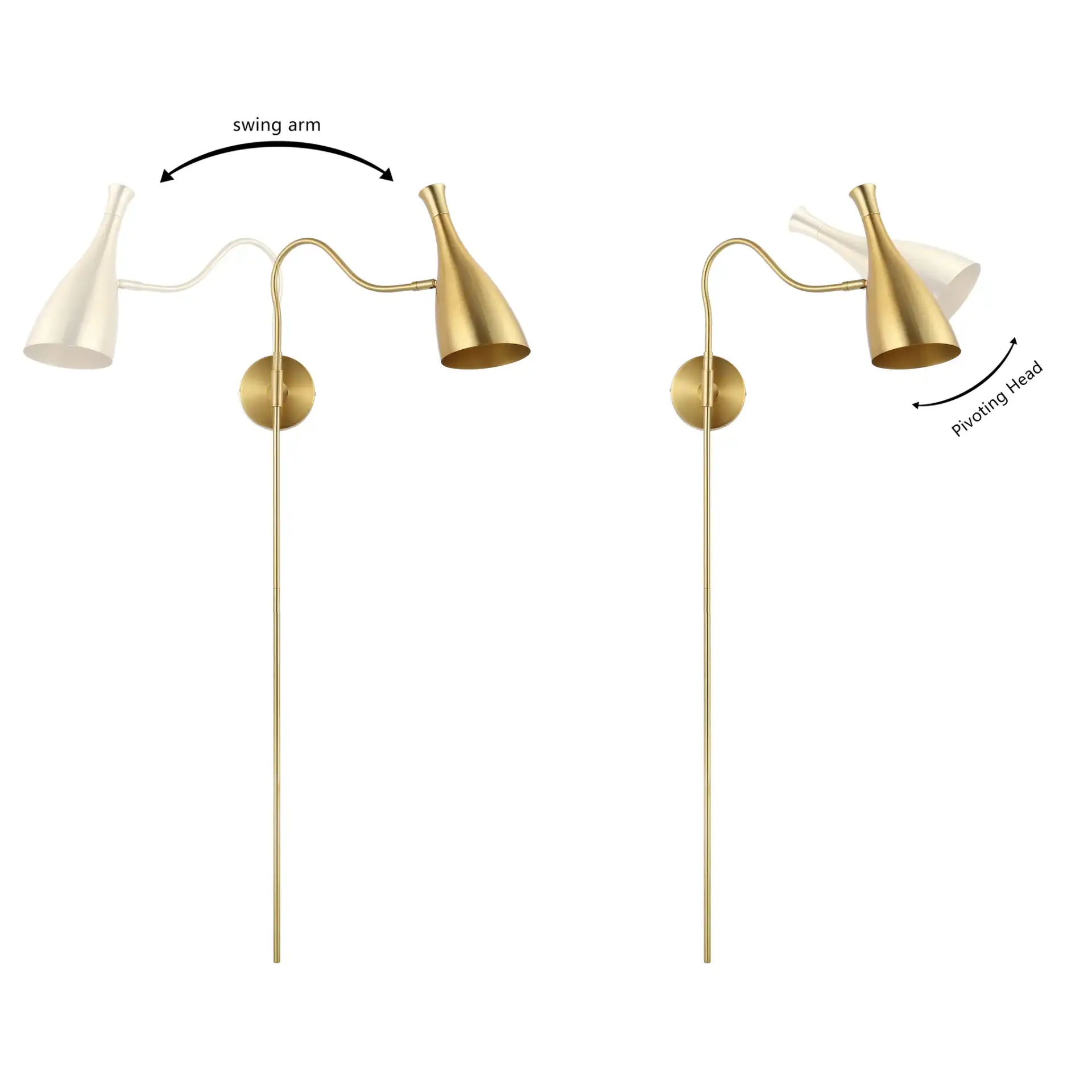 Hellene Wall Sconce in Brass in a styled room