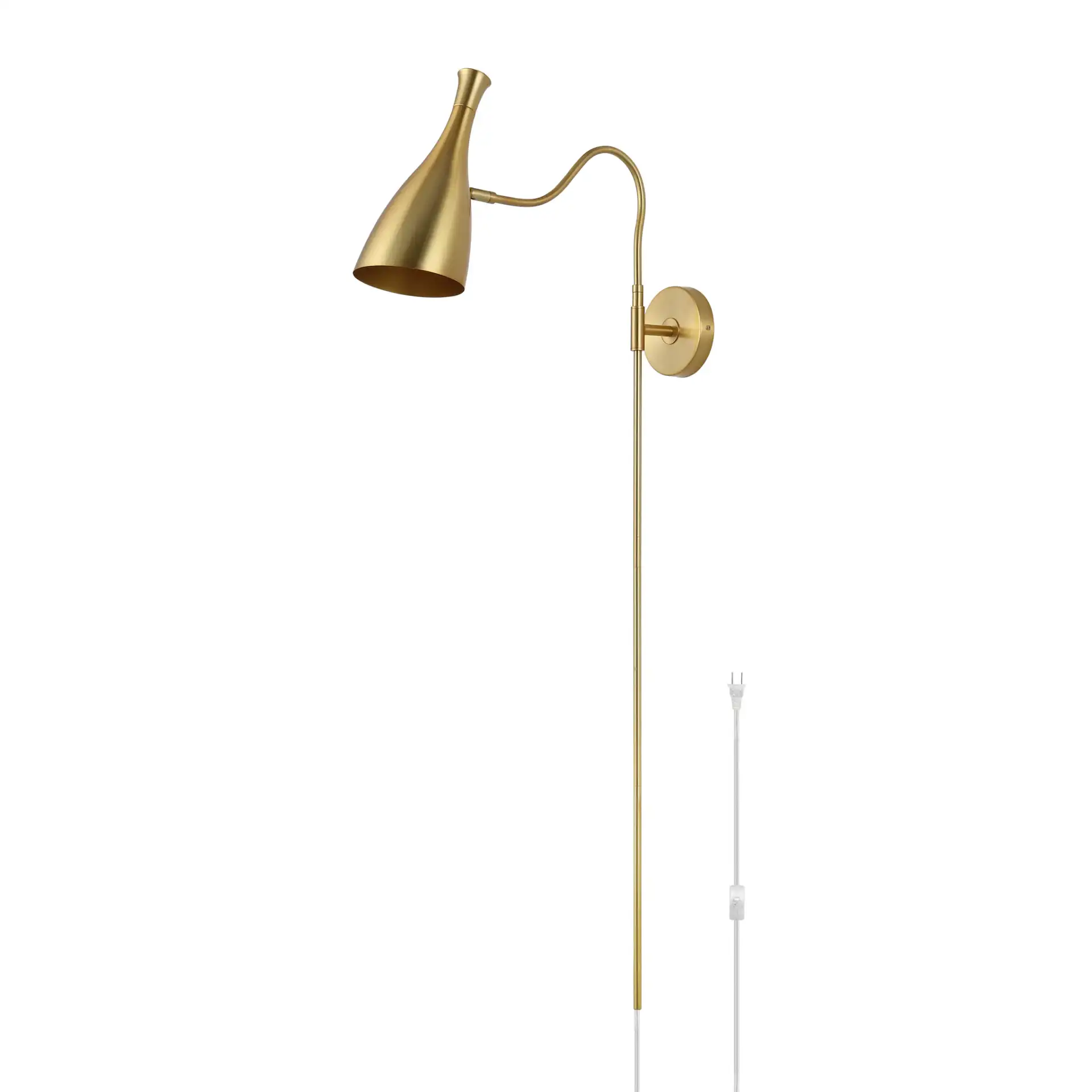 Hellene Wall Sconce in Brass, detail view