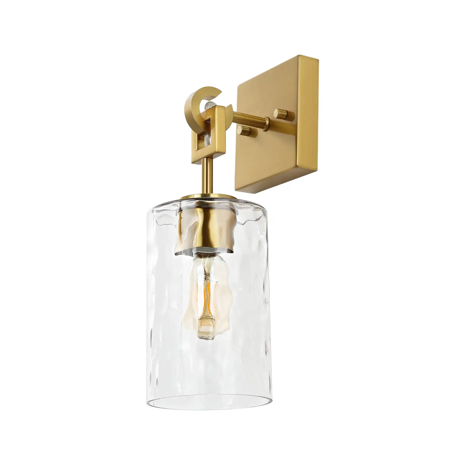 Tyrosa Wall Sconce (Set Of 2) in Brass / Clear, detail view