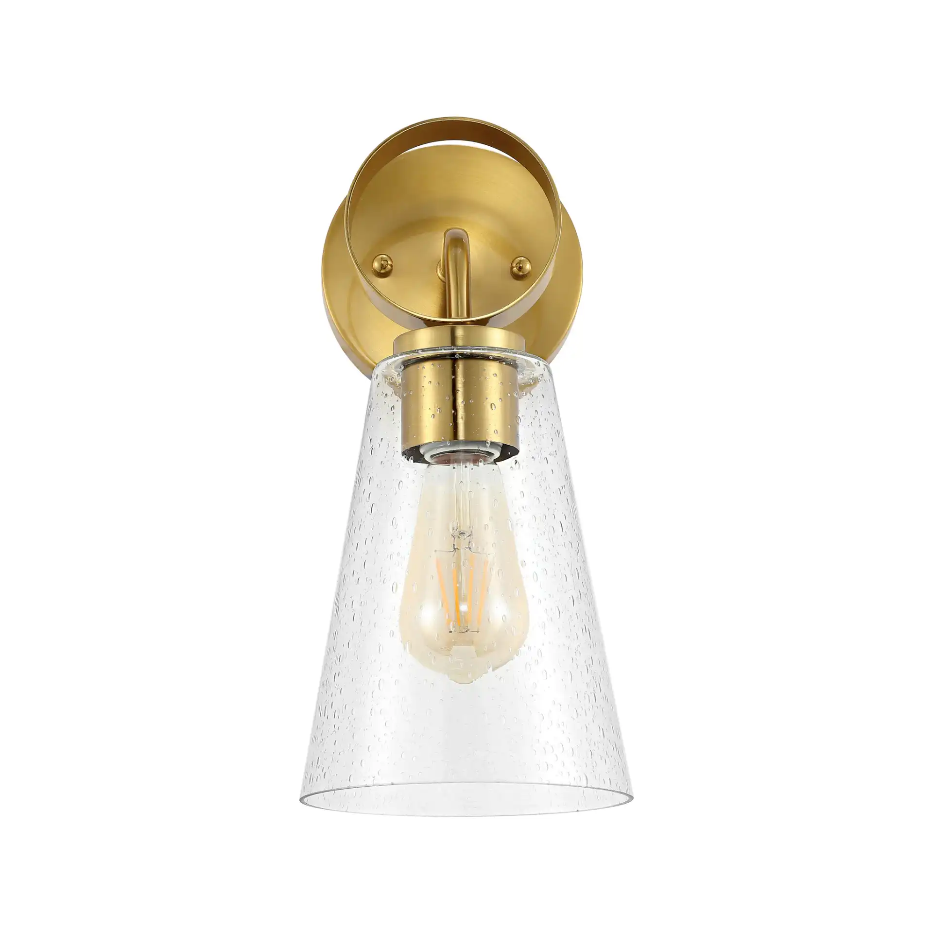 Taelor Wall Sconce (Set Of 2) in Brass / Clear, detail view