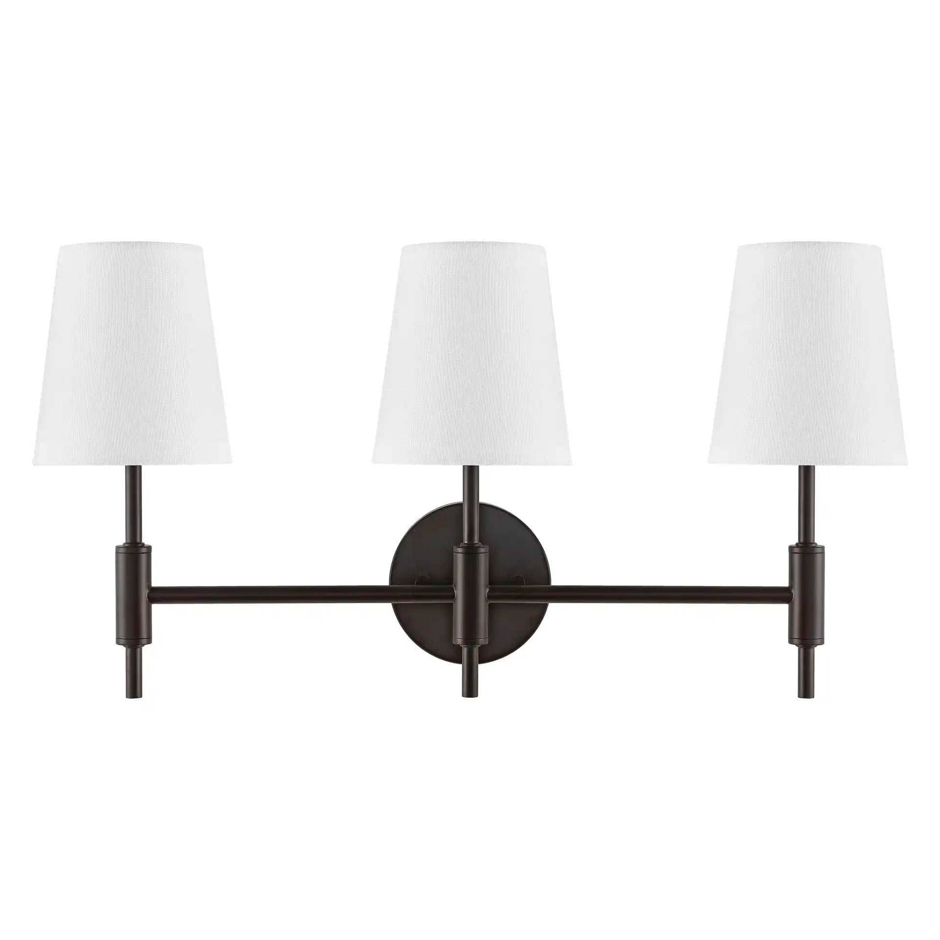 Darya Three-Light Wall Sconce in Black, detail view