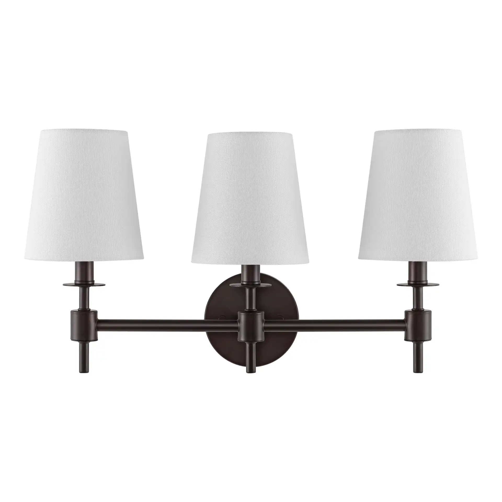 Davielle Three-Light Wall Sconce in Black, detail view