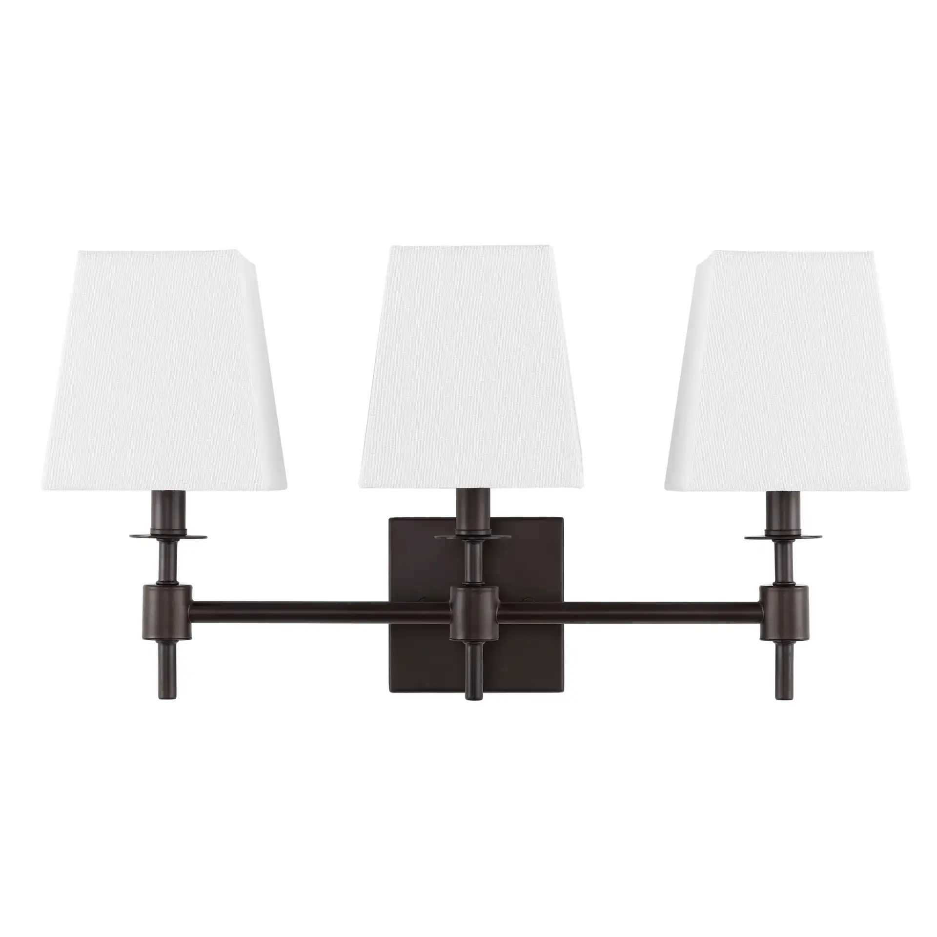 Clelia Three-Light Wall Sconce in Black, detail view